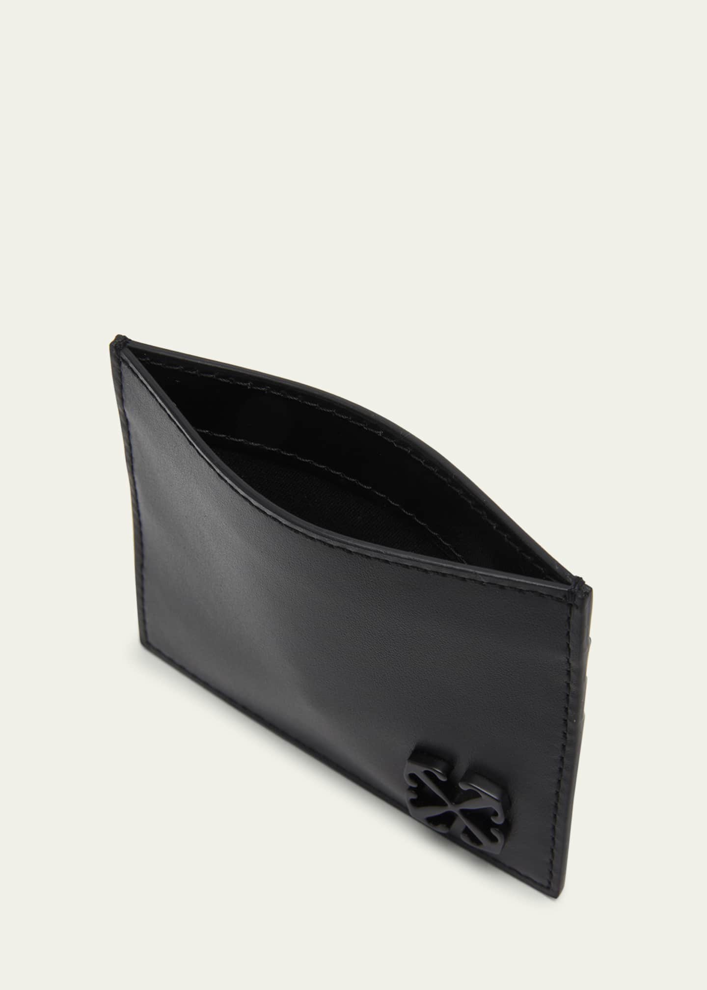 Off-white Jitney Leather Wallet In Black Blue