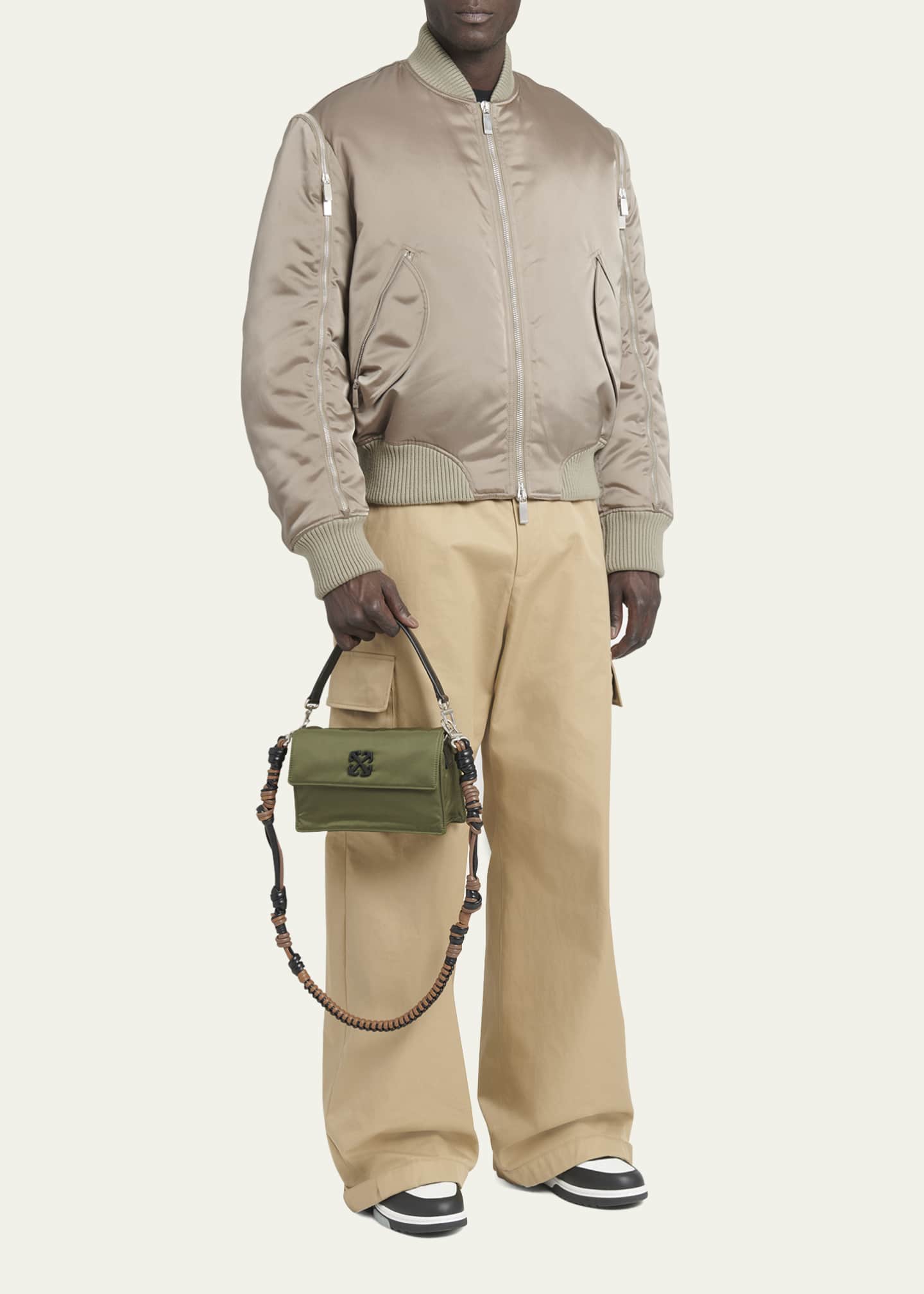 OFF-WHITE Soft Jitney 1.4 Leather-Trimmed Shell Messenger Bag for Men