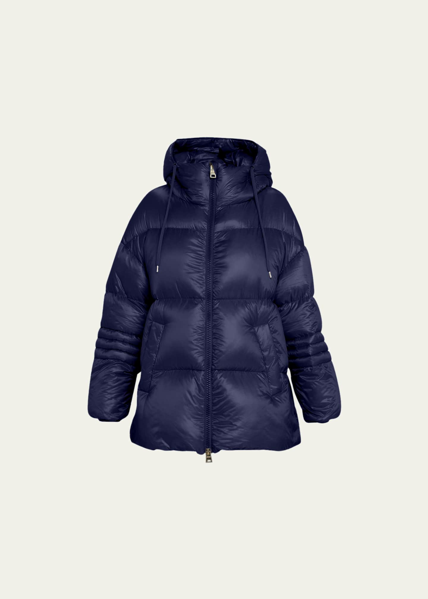 Hooded Puffer Jacket - Night Blue