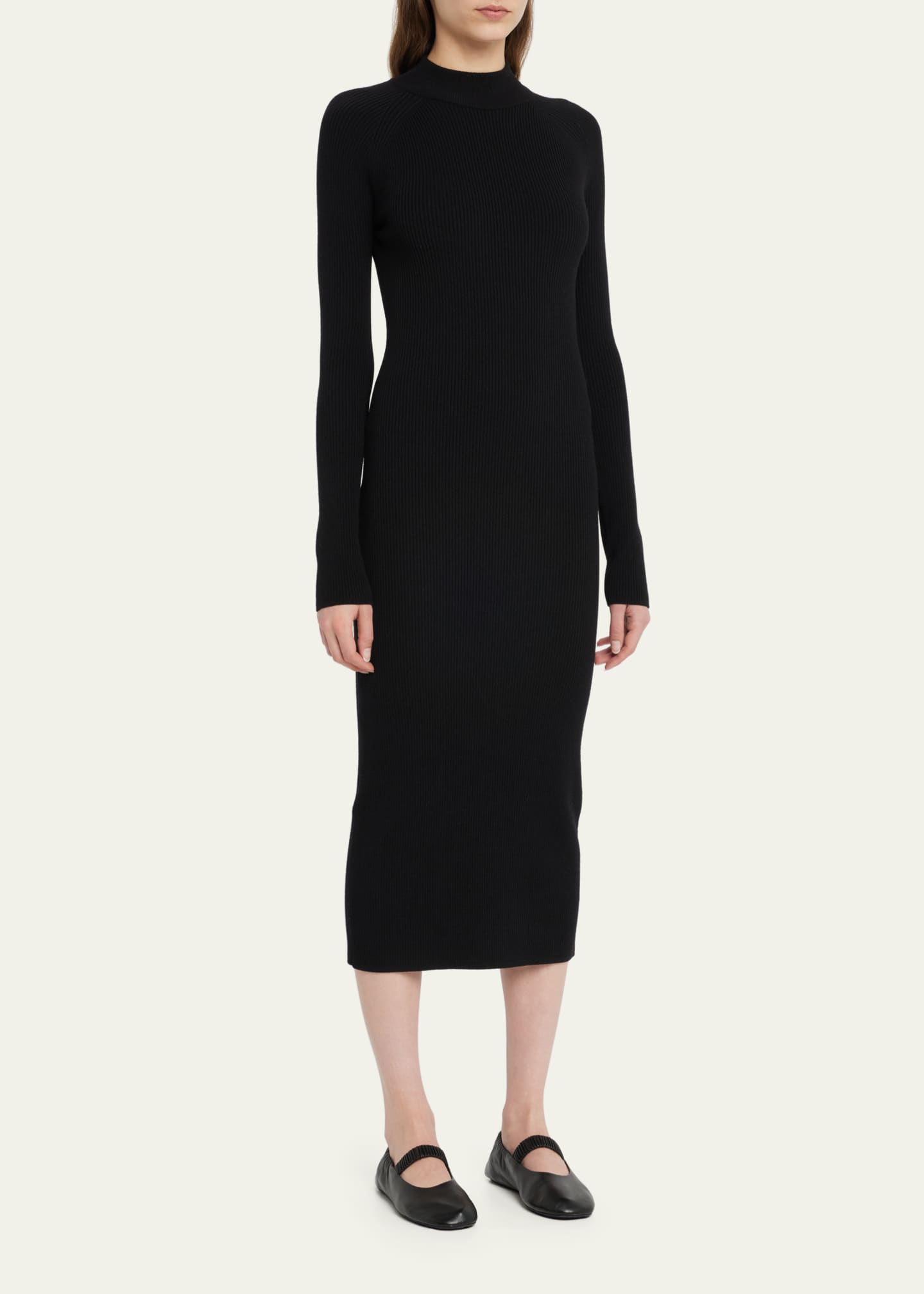 Max Mara Desio Ribbed Midi Dress Bergdorf Goodman