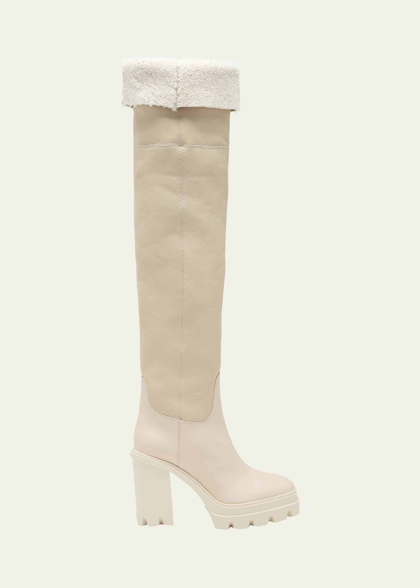 Giuseppe Zanotti Shearling Over The Knee Boots Bergdorf Goodman