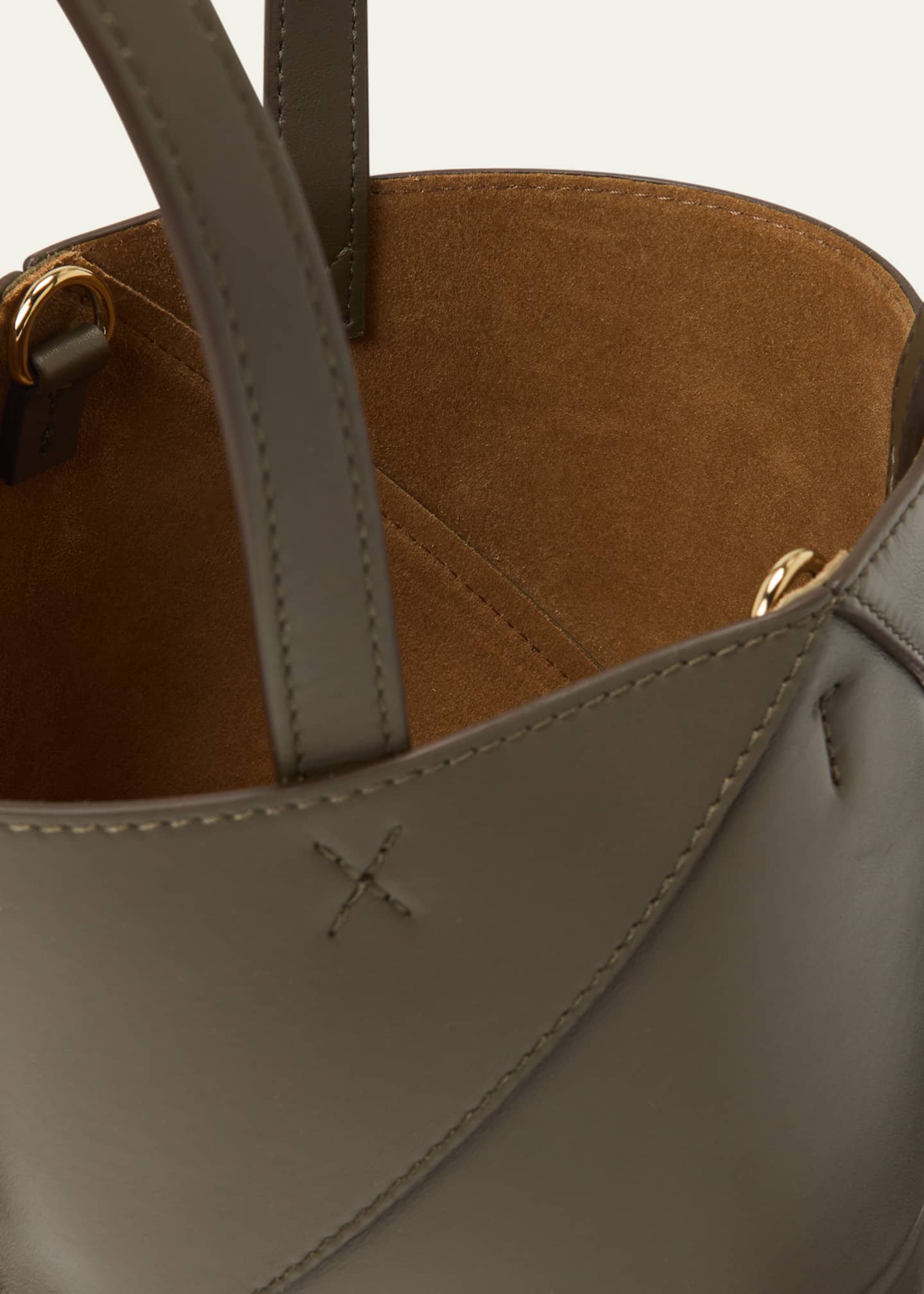 Loewe Puzzle Fold Mini Tote Bag in Shiny Leather Image 4 of 6