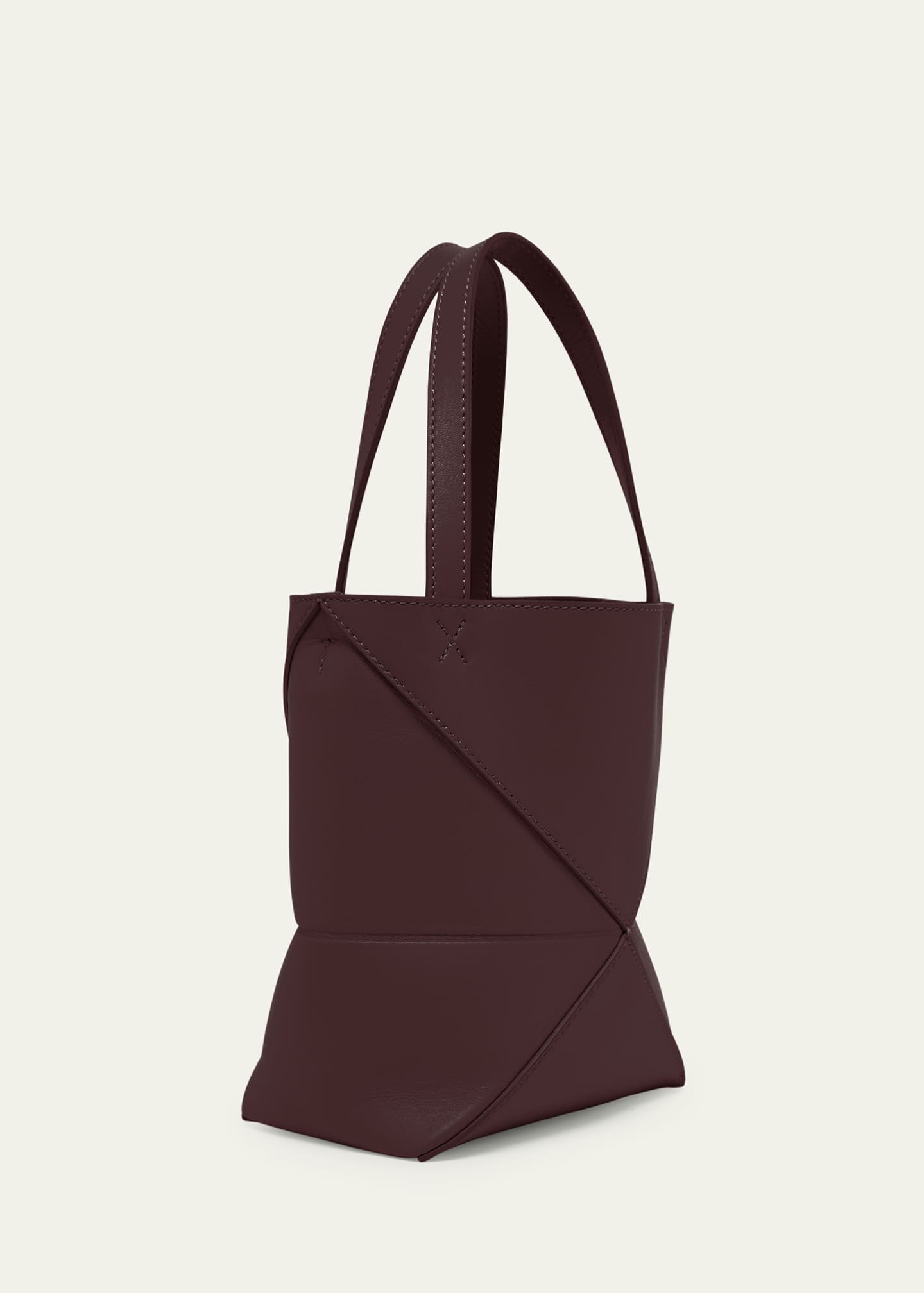 Loewe Puzzle Fold Mini Tote Bag in Shiny Leather Image 3 of 5