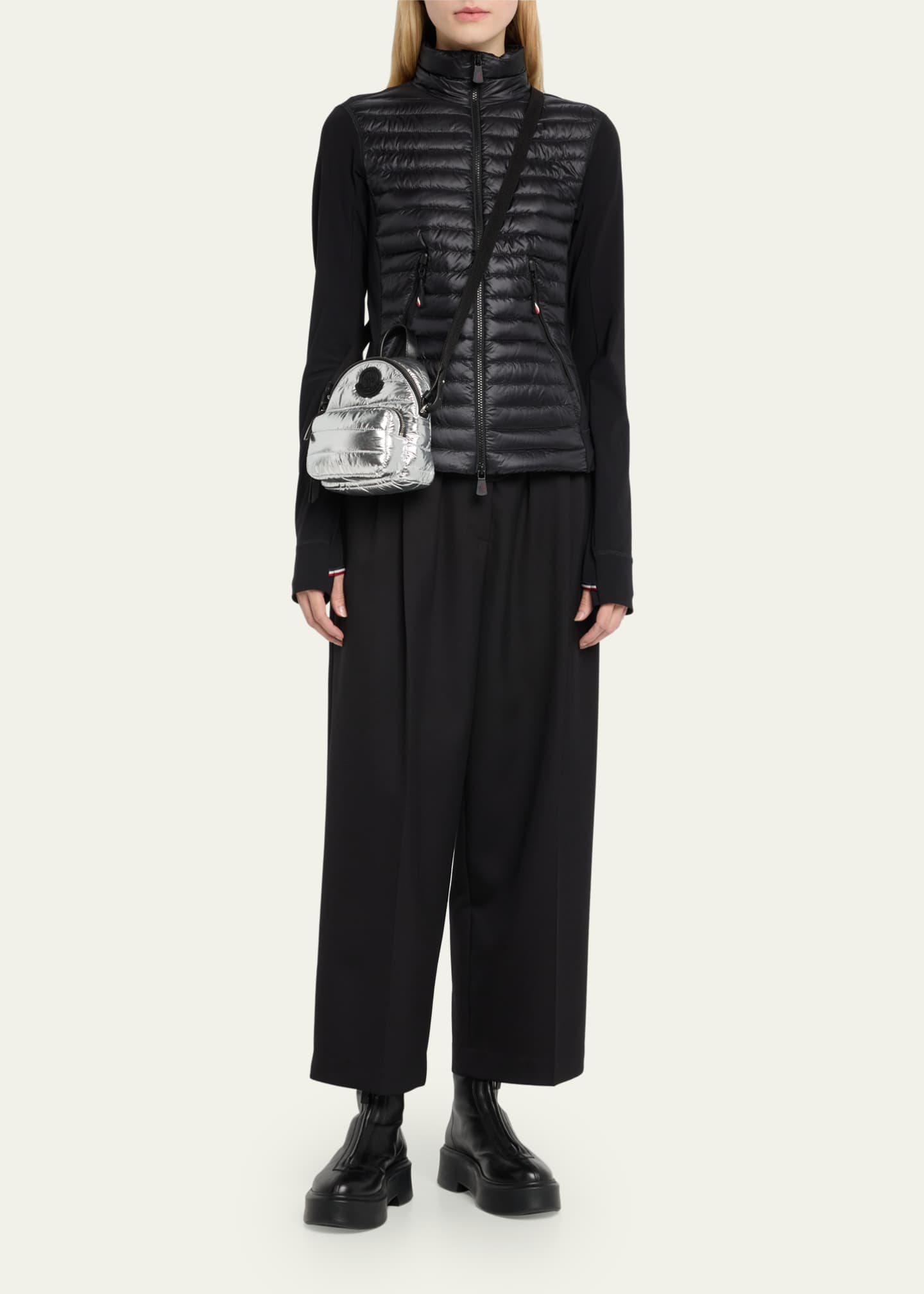 Moncler Kilia Small Crossbody Metallic Puffer Backpack Bergdorf