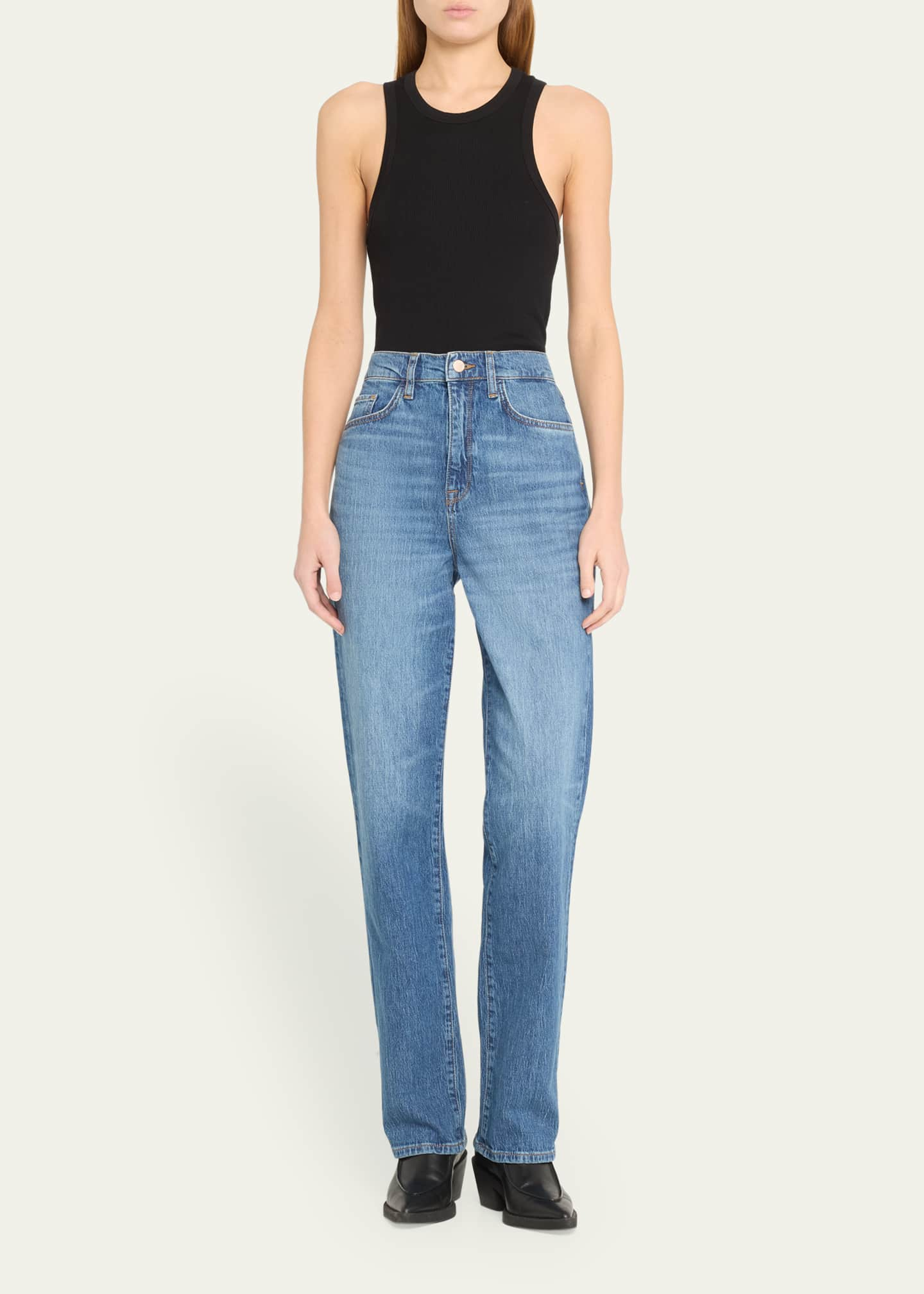 Triarchy Ms. Triarchy V-High Rise Straight-Leg Jeans - Bergdorf Goodman