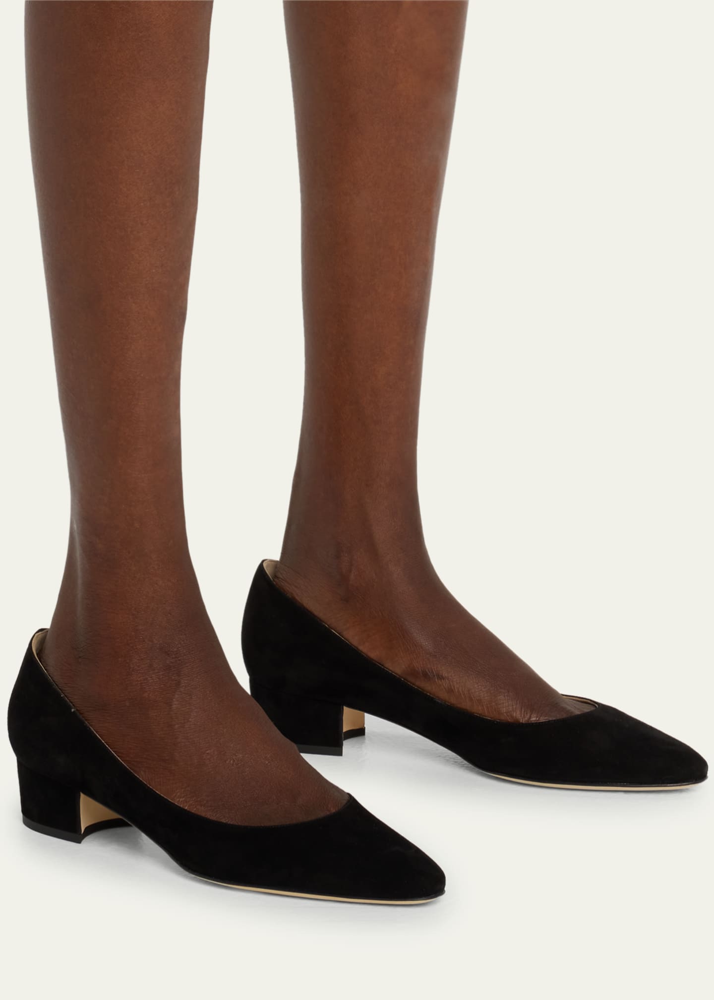 Manolo Blahnik Lista Suede Pumps Image 2 of 5