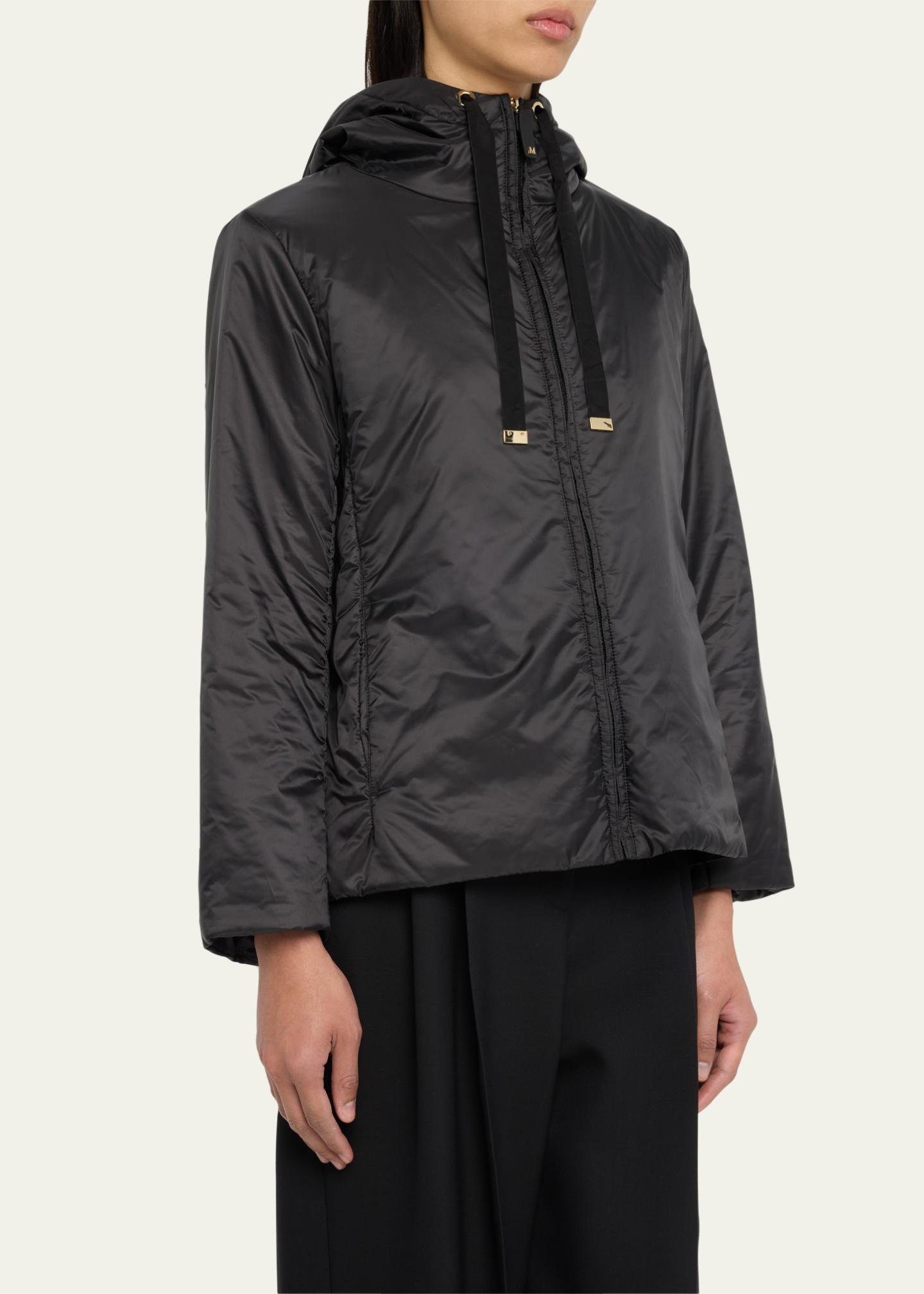 Max Mara Greenh Hooded Quilted Jacket, Black - Bergdorf Goodman