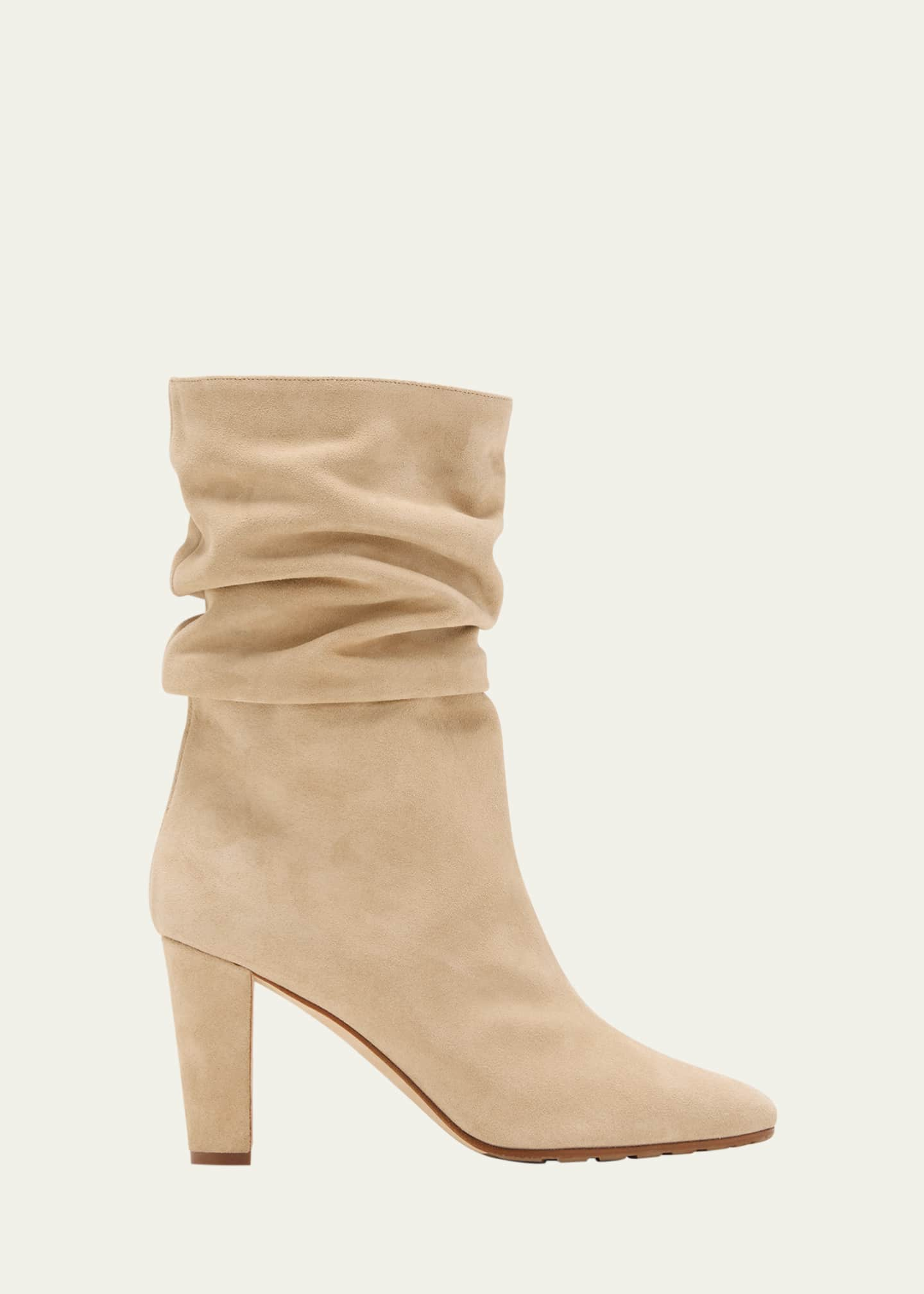 Slouchy suede boots