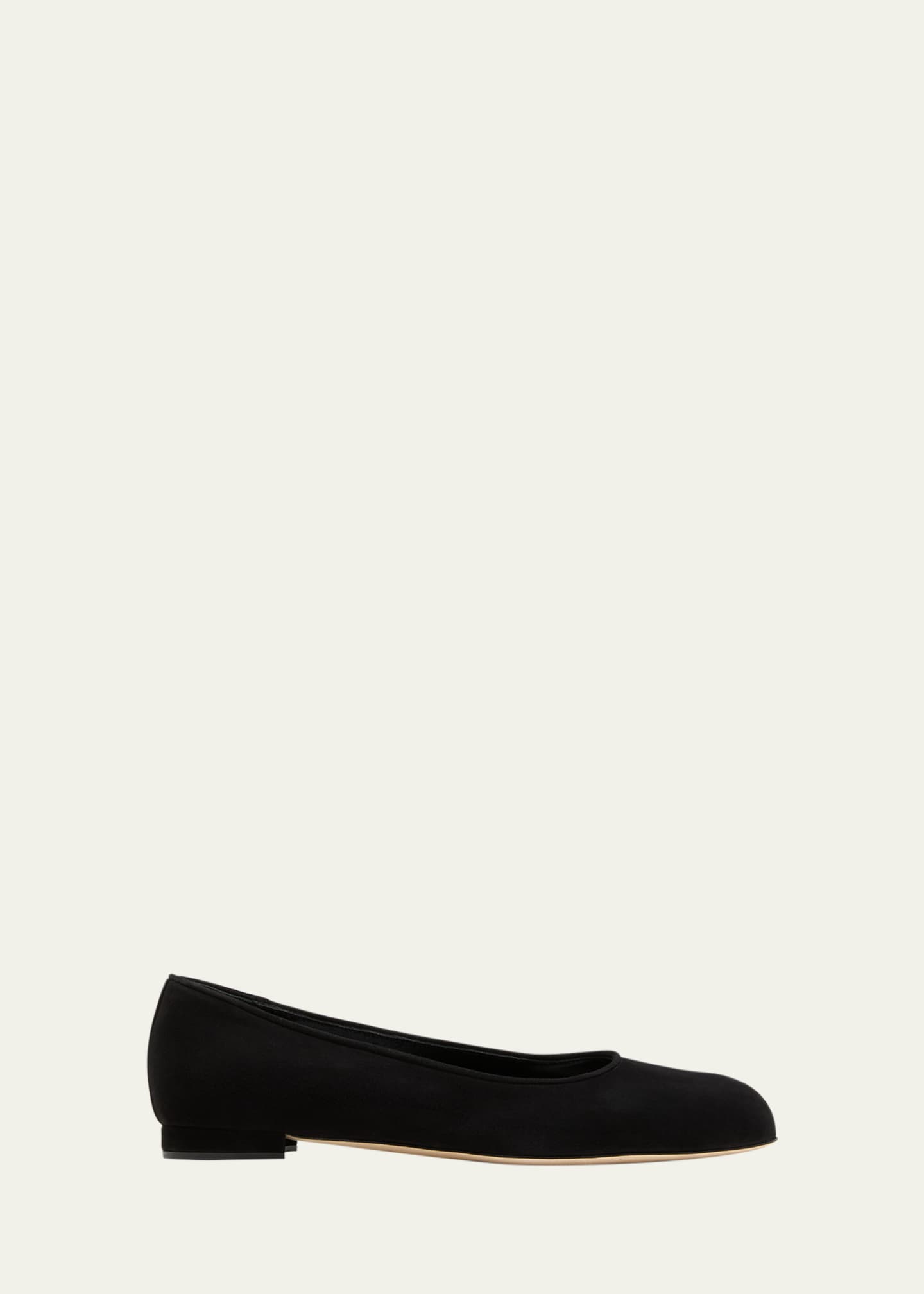 Manolo Blahnik Mapergapla Suede Ballerina Flats Bergdorf Goodman