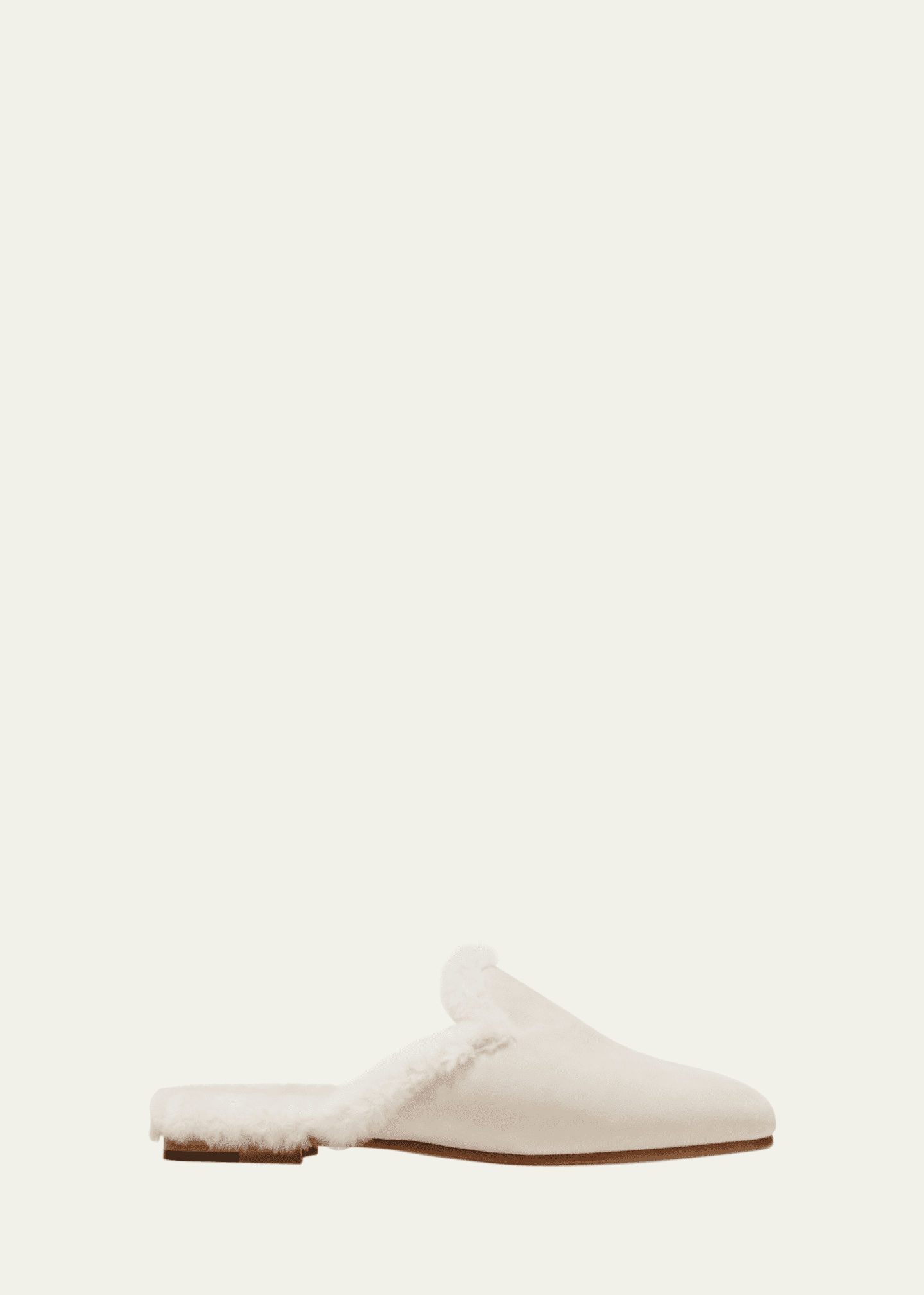 Manolo Blahnik Mariamu Suede Shearling Slipper Mules Image 1 of 5