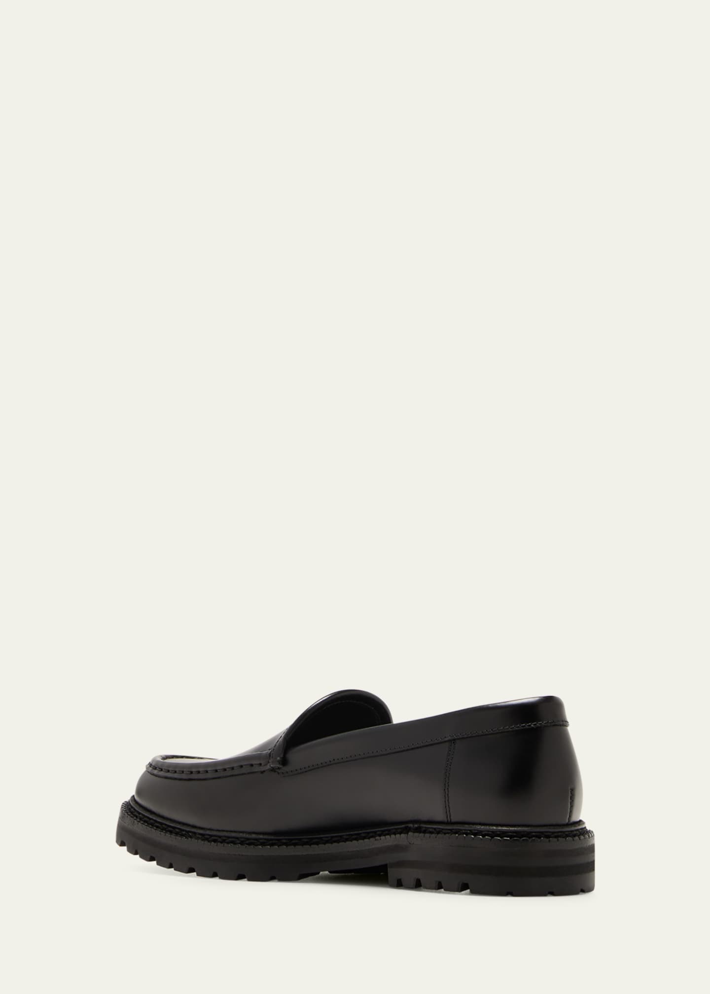 Manolo Blahnik Dineralo Leather Slip-On Loafers Image 2 of 3