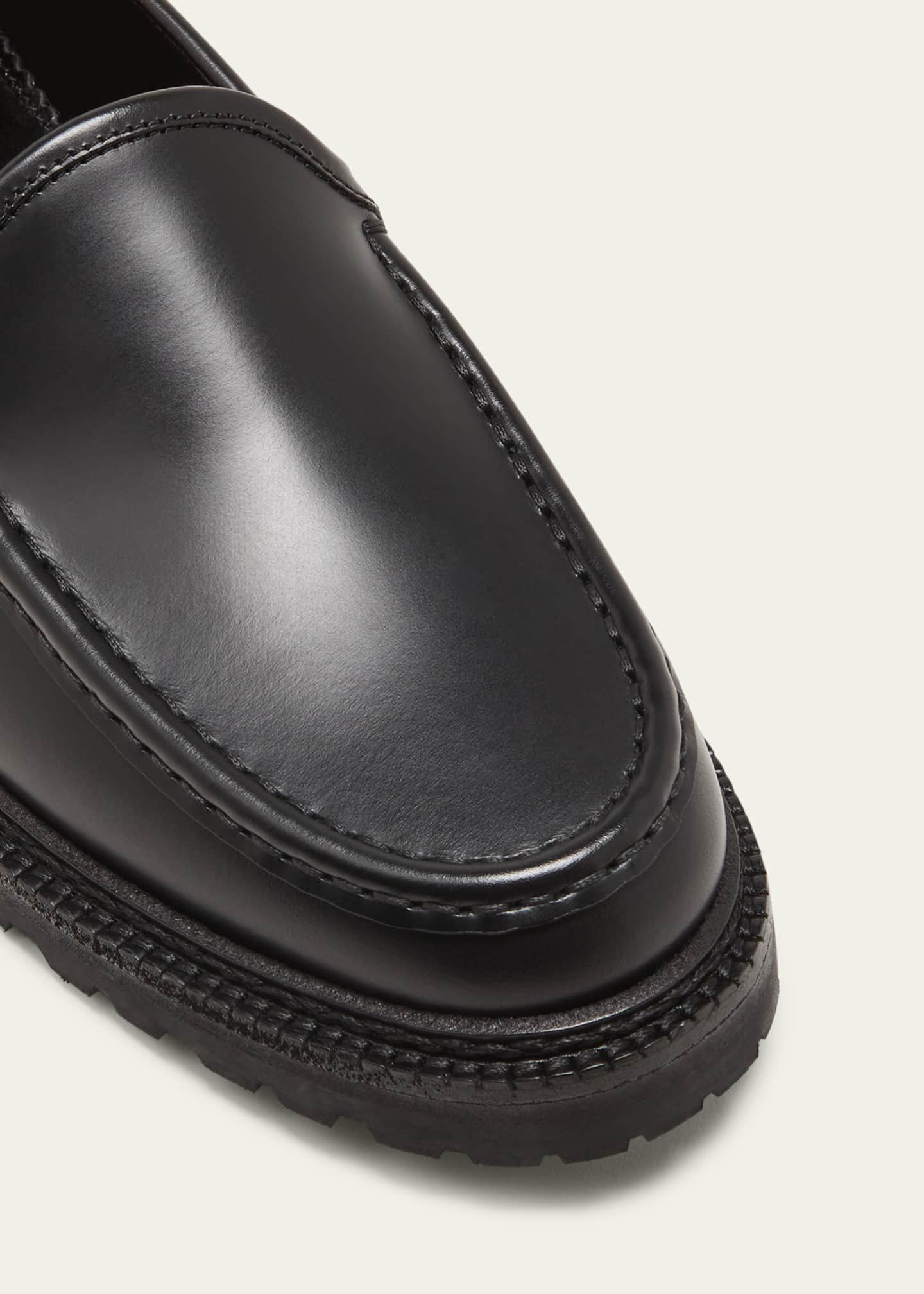 Manolo Blahnik Dineralo Leather Slip-On Loafers - Bergdorf Goodman