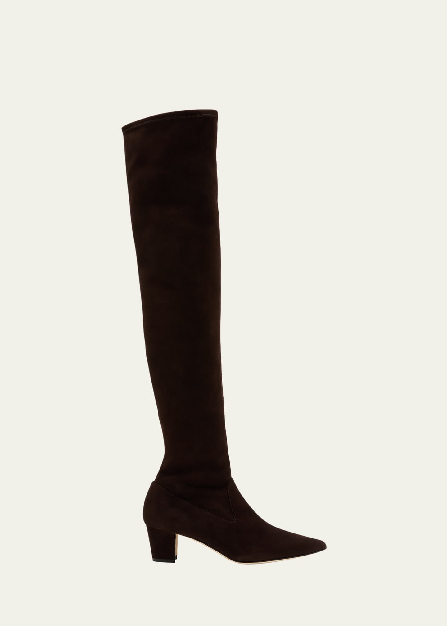 Manolo Blahnik Lupasca Suede Over-The-Knee Boots - Bergdorf Goodman