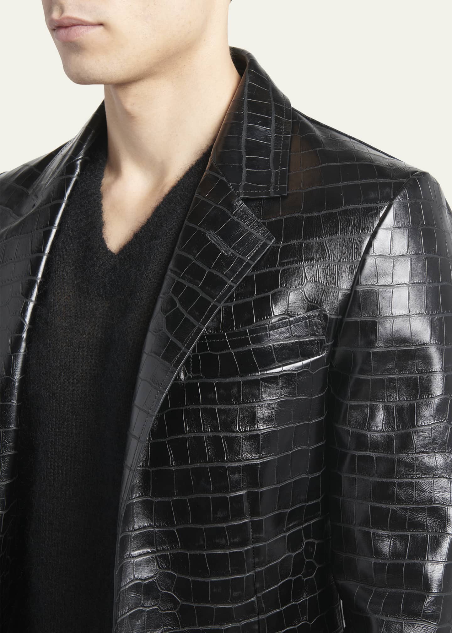 Tom ford leather discount blazer