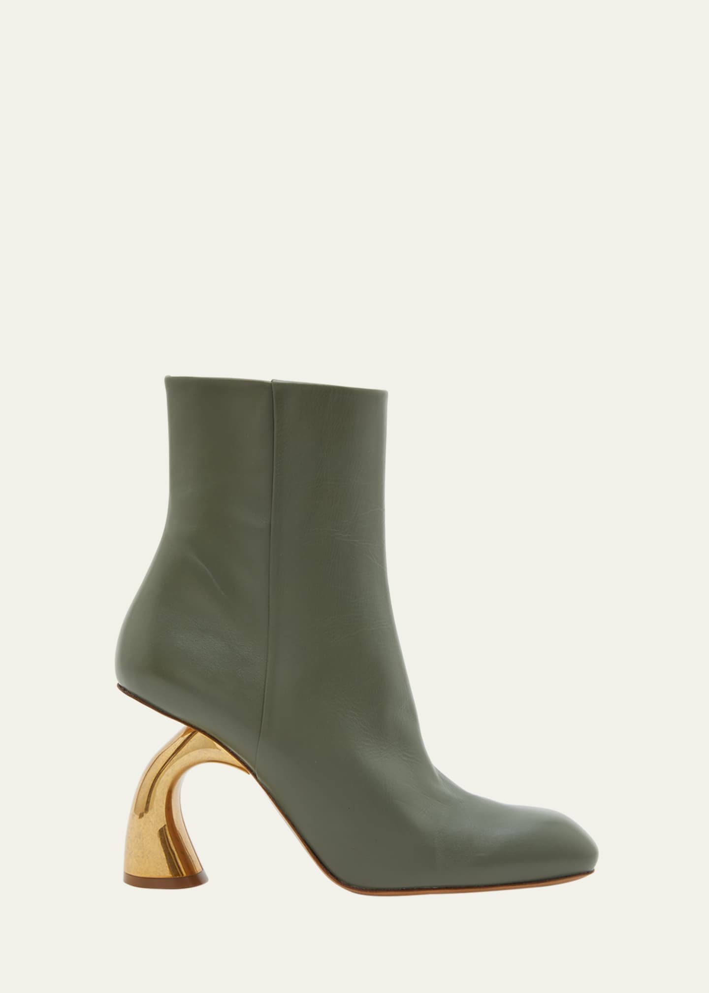 Metallic heel booties cheap