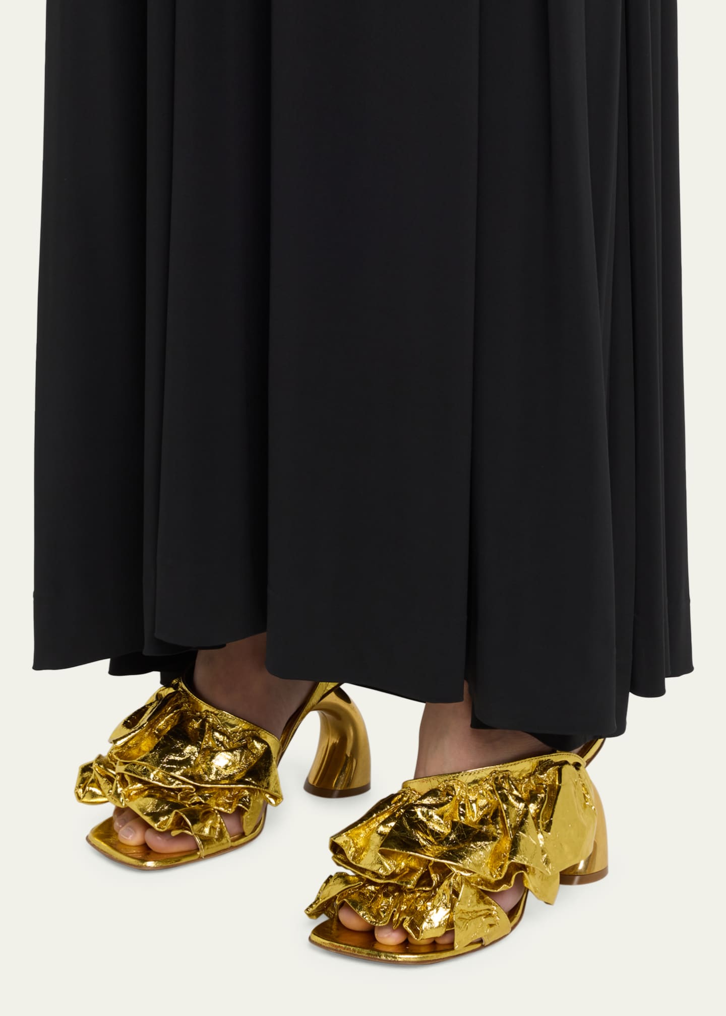Dries van noten gold boots hotsell