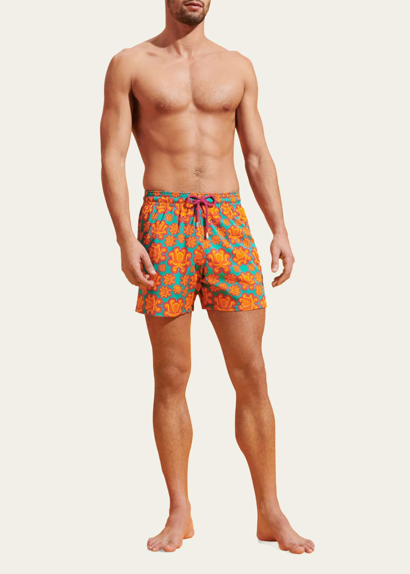 Printed Swim Shorts in Orange - Vilebrequin Kids