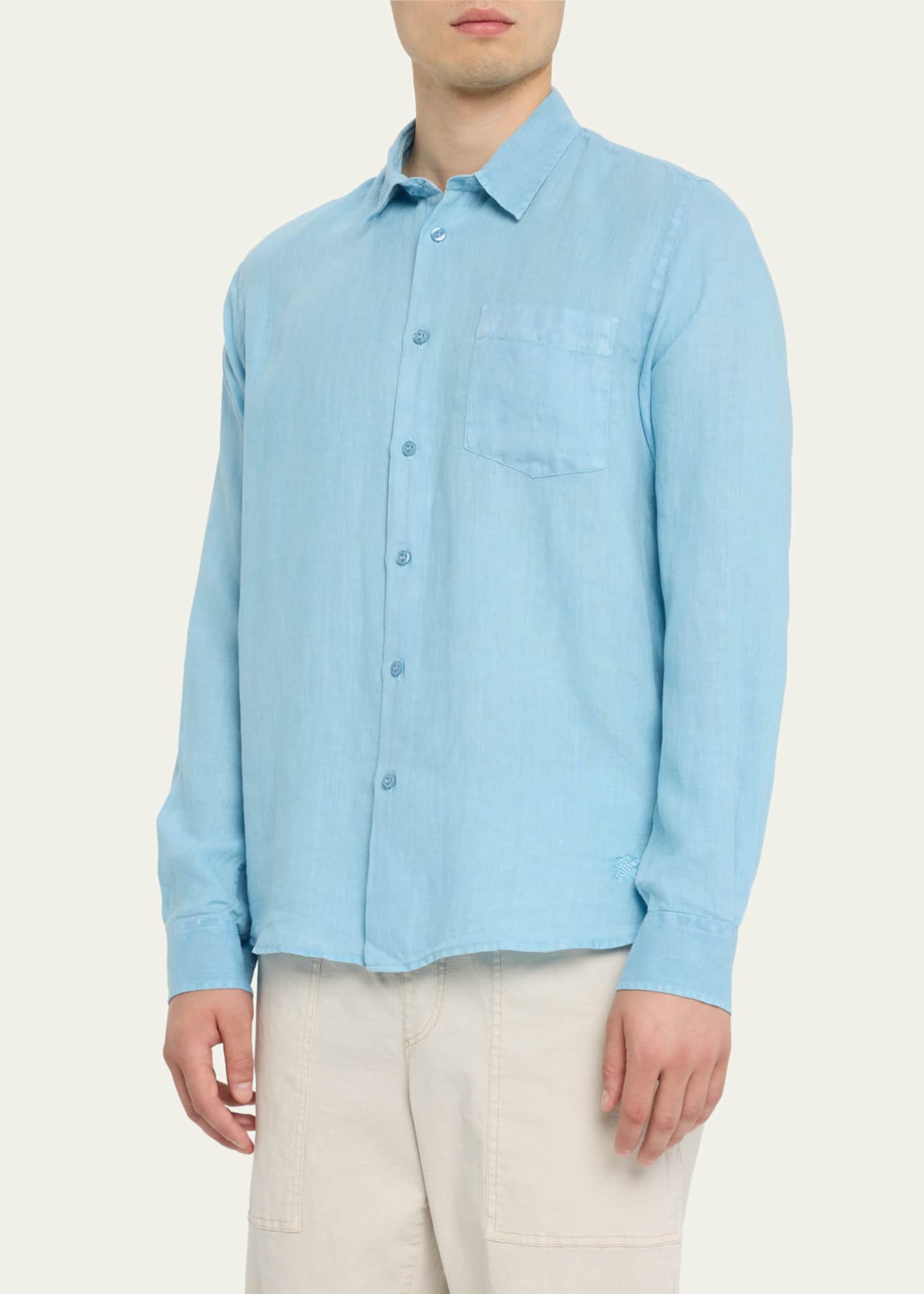 Vilebrequin Men's Linen Sport Shirt Image 4 of 5