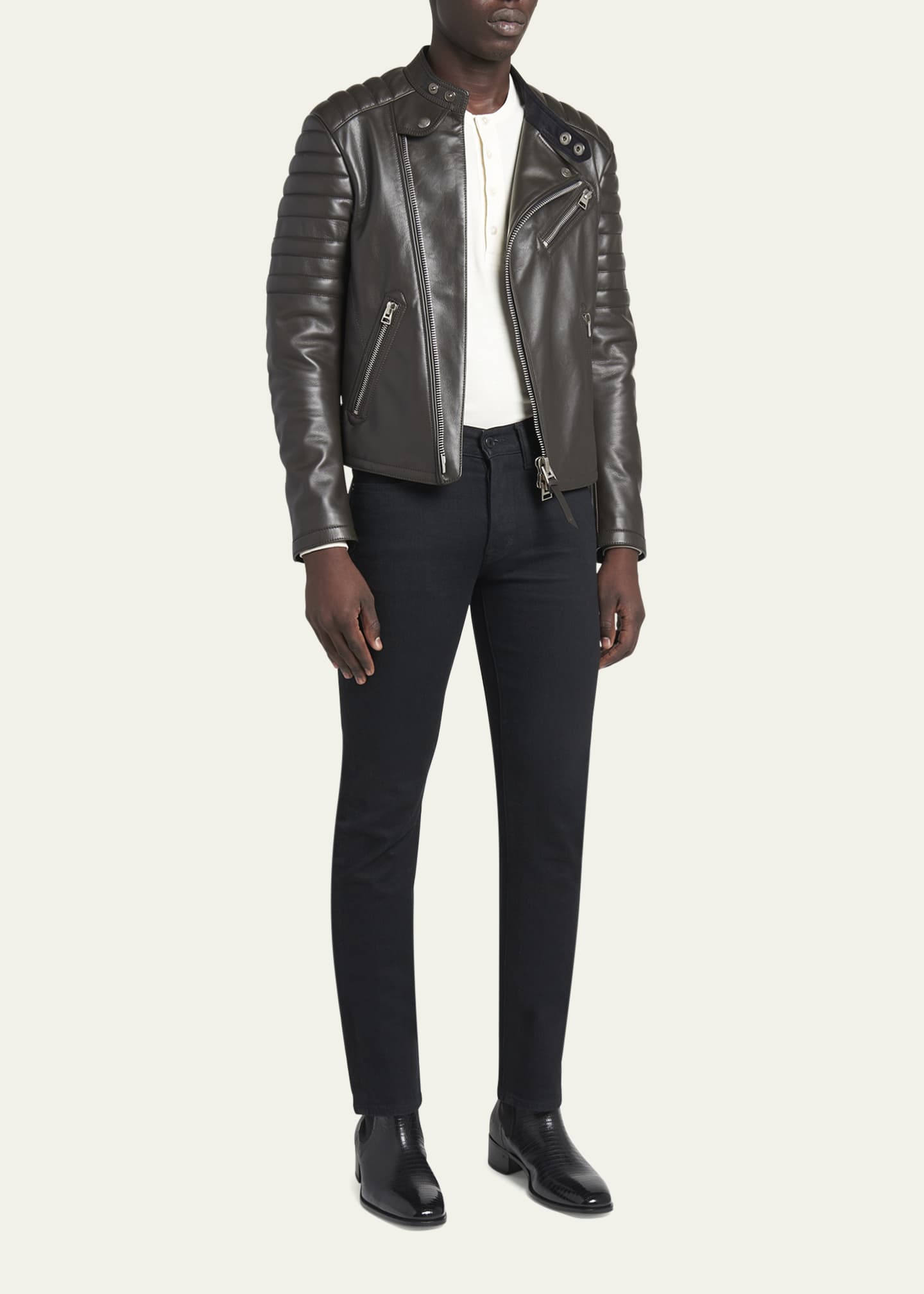 TOM FORD Logo-Band Cropped Biker Shorts - Bergdorf Goodman