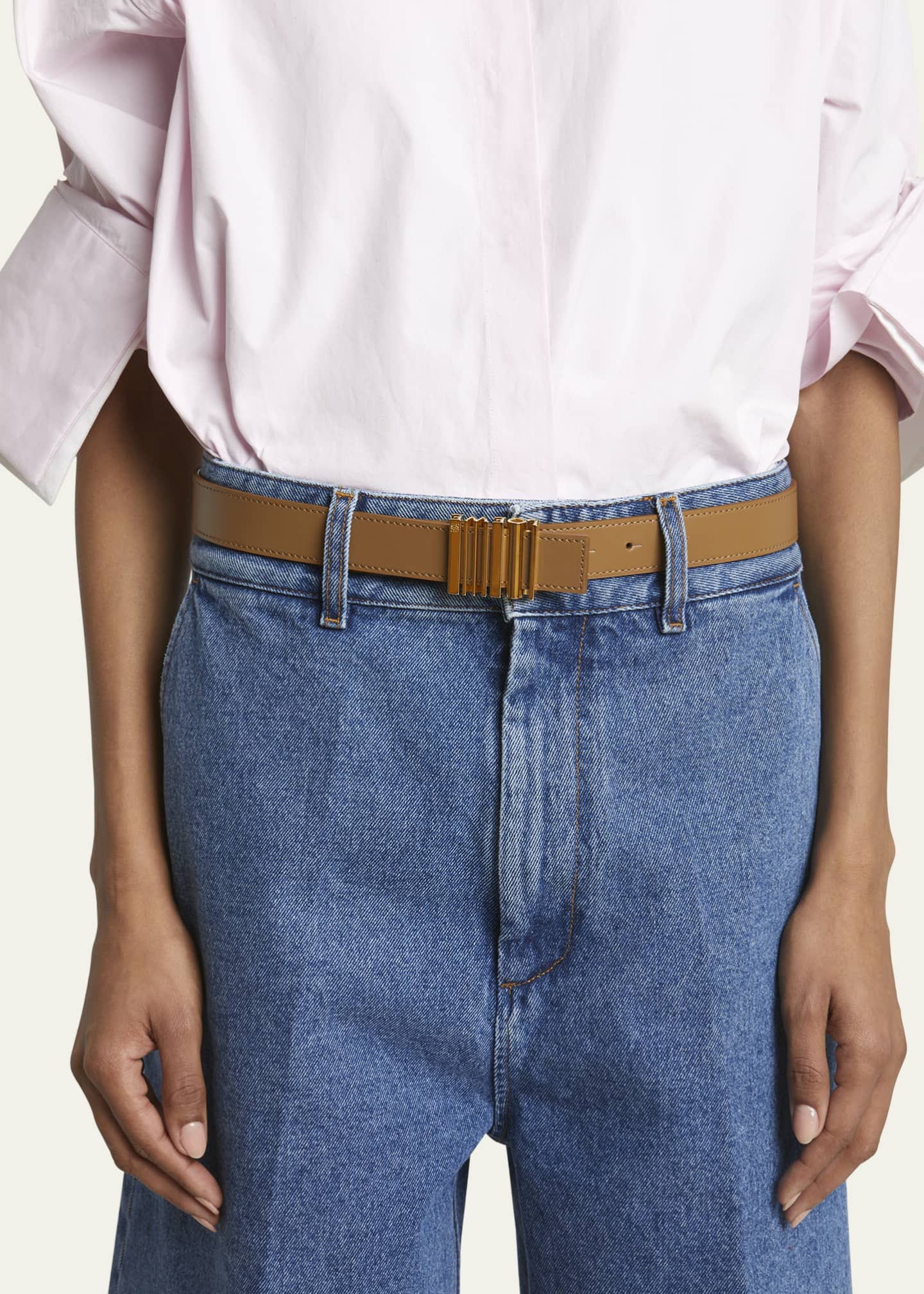 Loewe Graphic Buckle Leather Belt Image 2 of 4