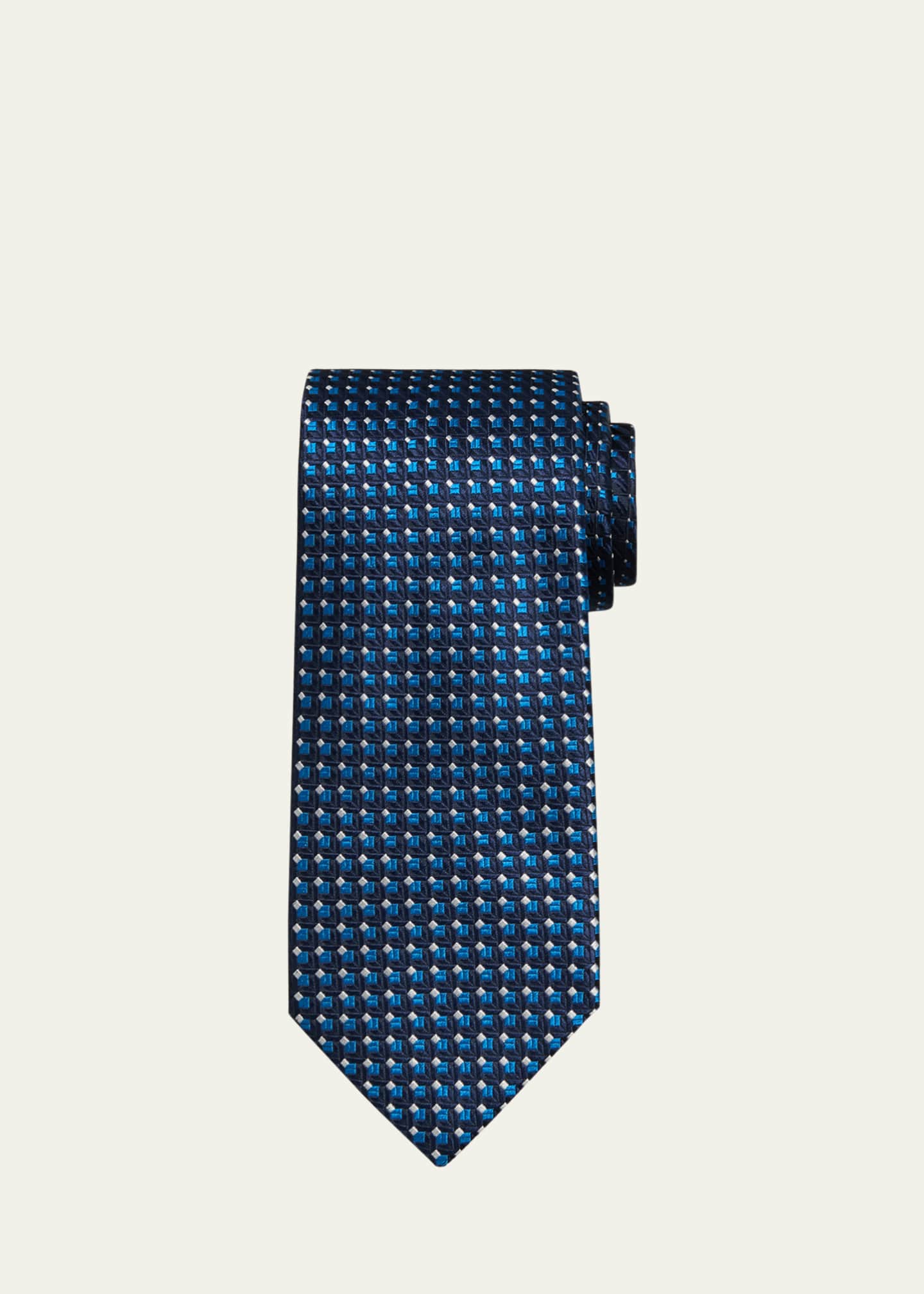 brioni pattern jacquard tie
