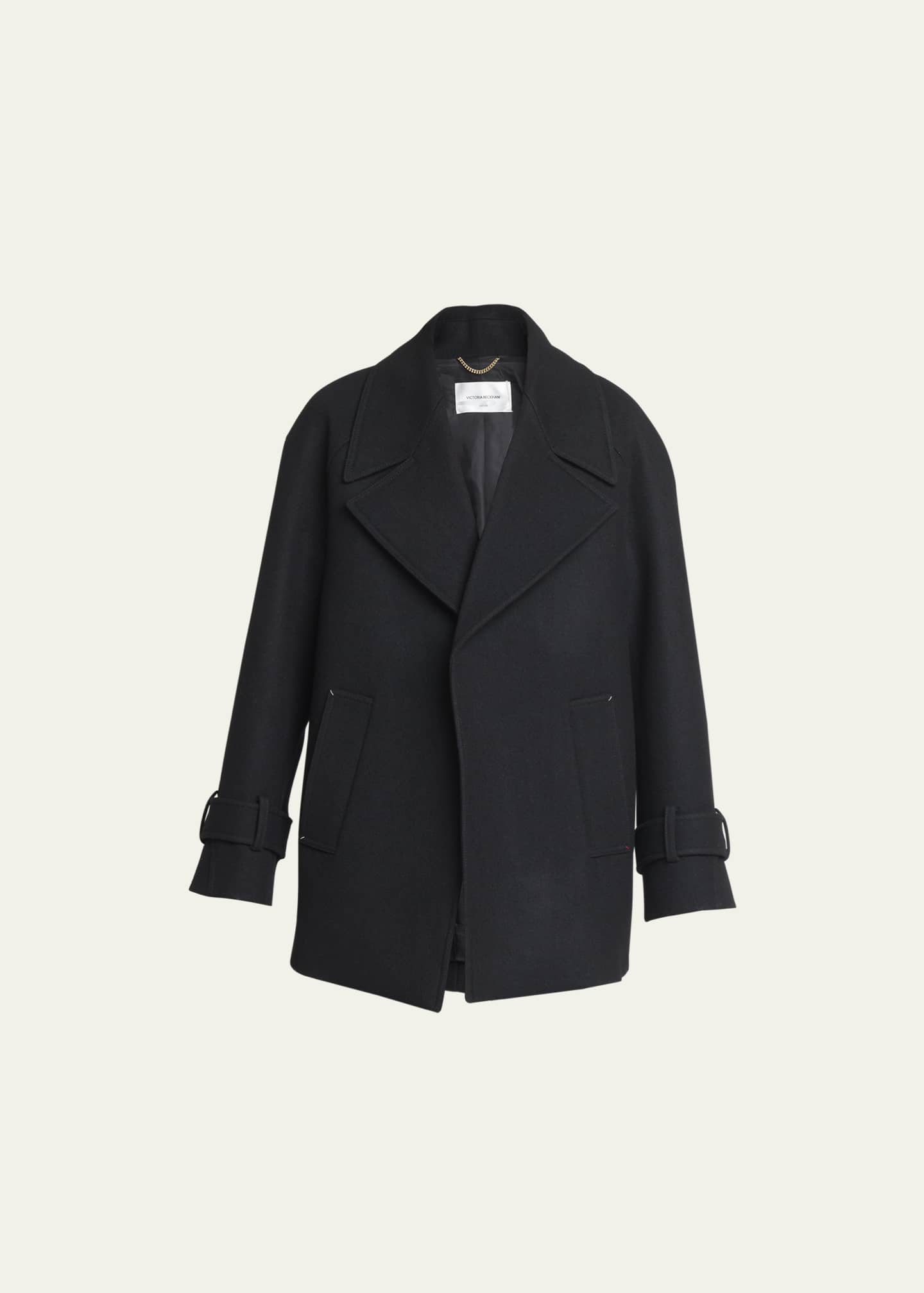 Victoria Beckham Oversized Wool Blend Peacoat Bergdorf Goodman