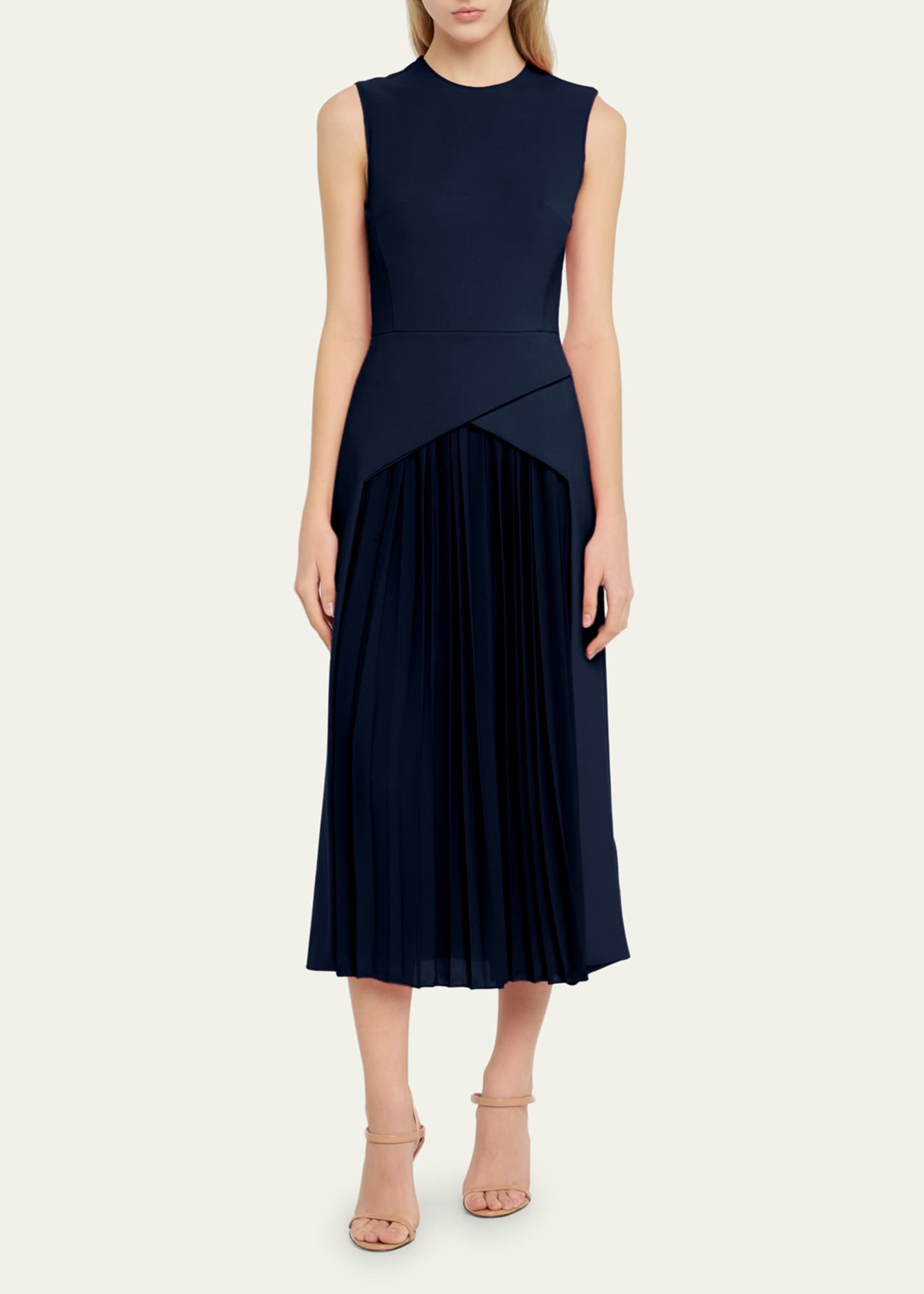 Wool-blend midi dress