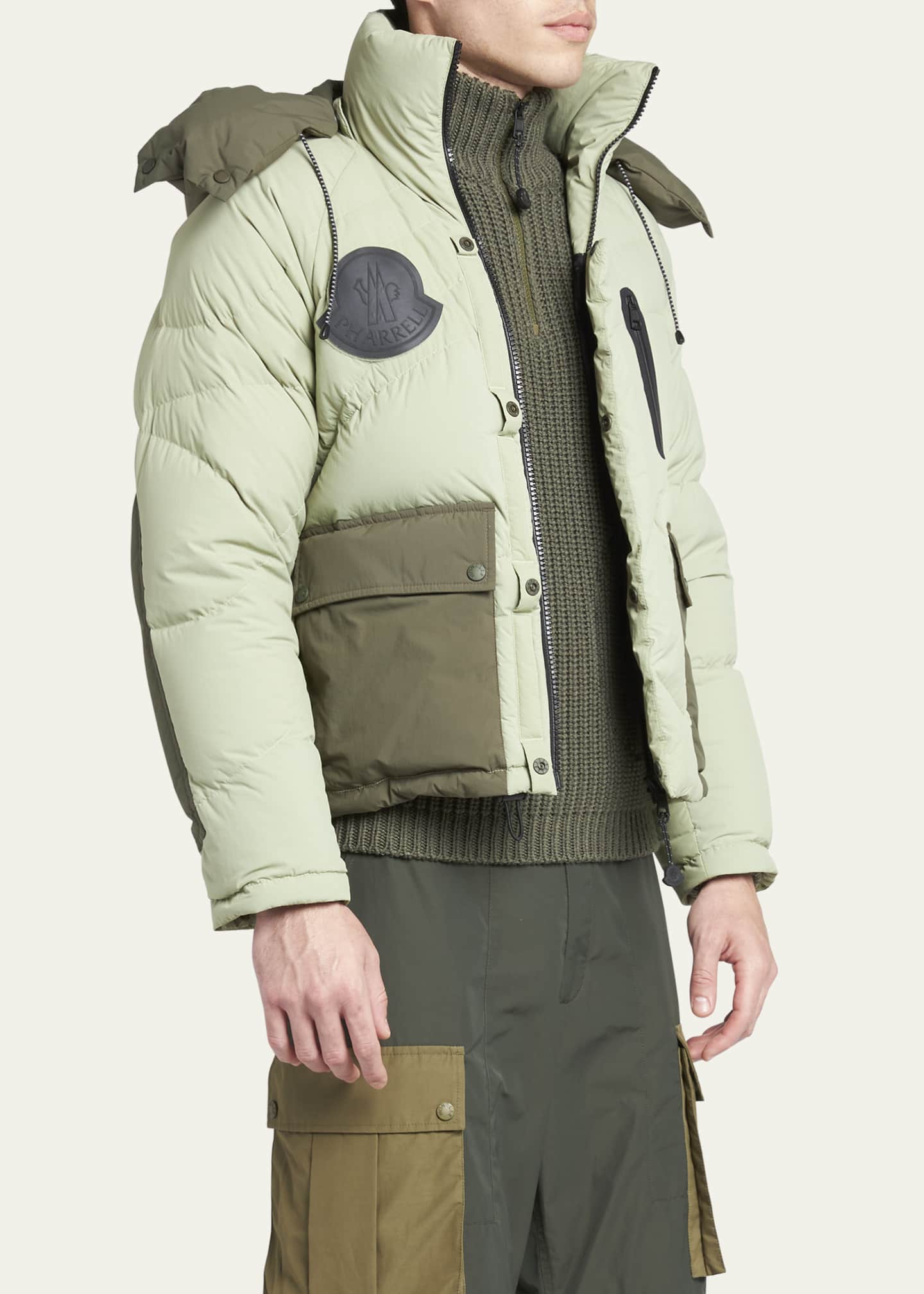 Moncler Genius Women Moncler x Pharrell Williams Down Jacket Green 2