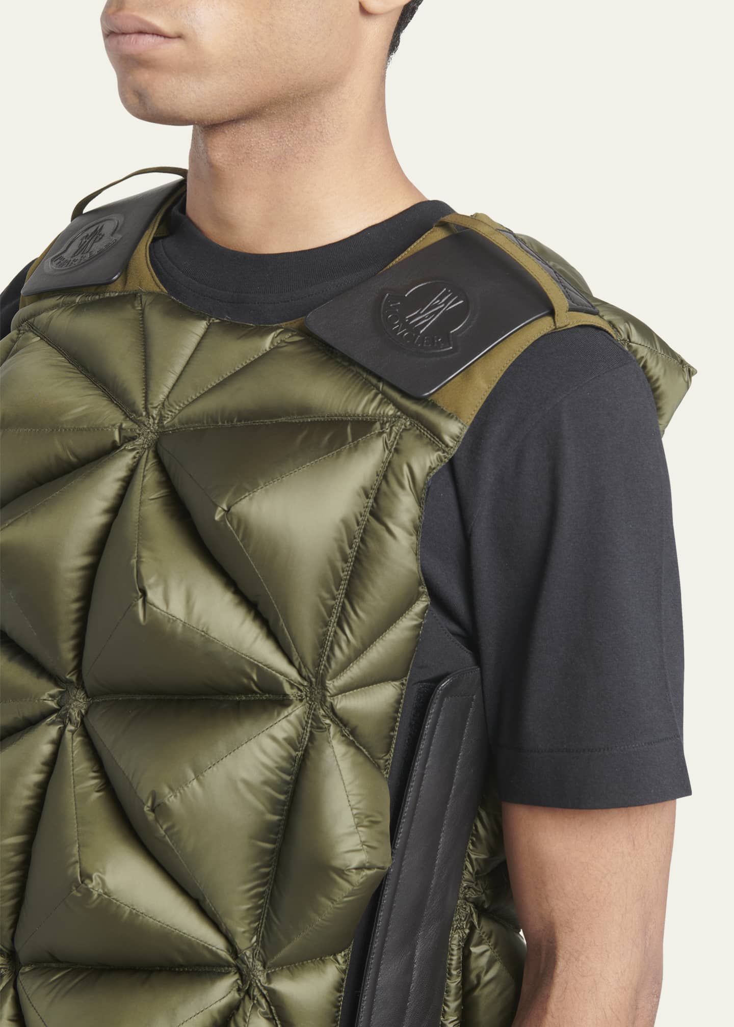 Moncler Genius Moncler x Pharrell Williams Men s Holly Triangle Quilt Puffer Vest Bergdorf Goodman