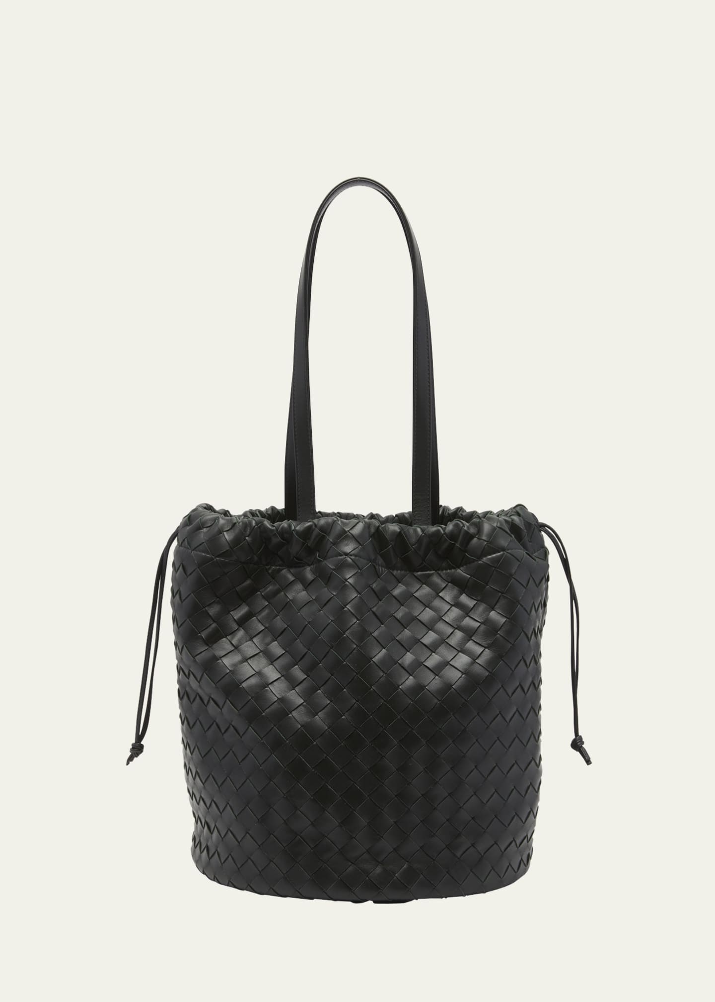 Bottega Veneta Intrecciato Leather Backpack/Rucksack Black
