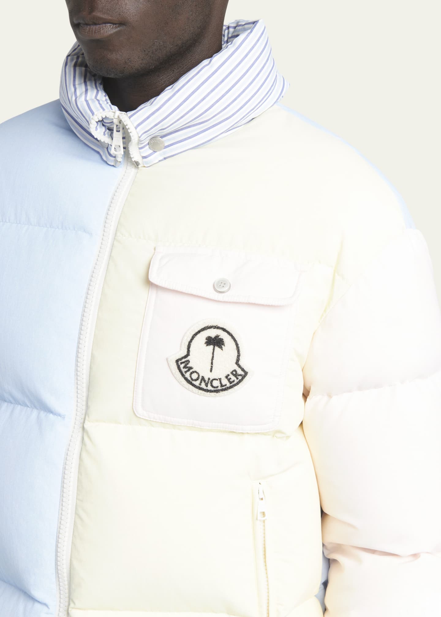 Moncler colorblock puffer clearance
