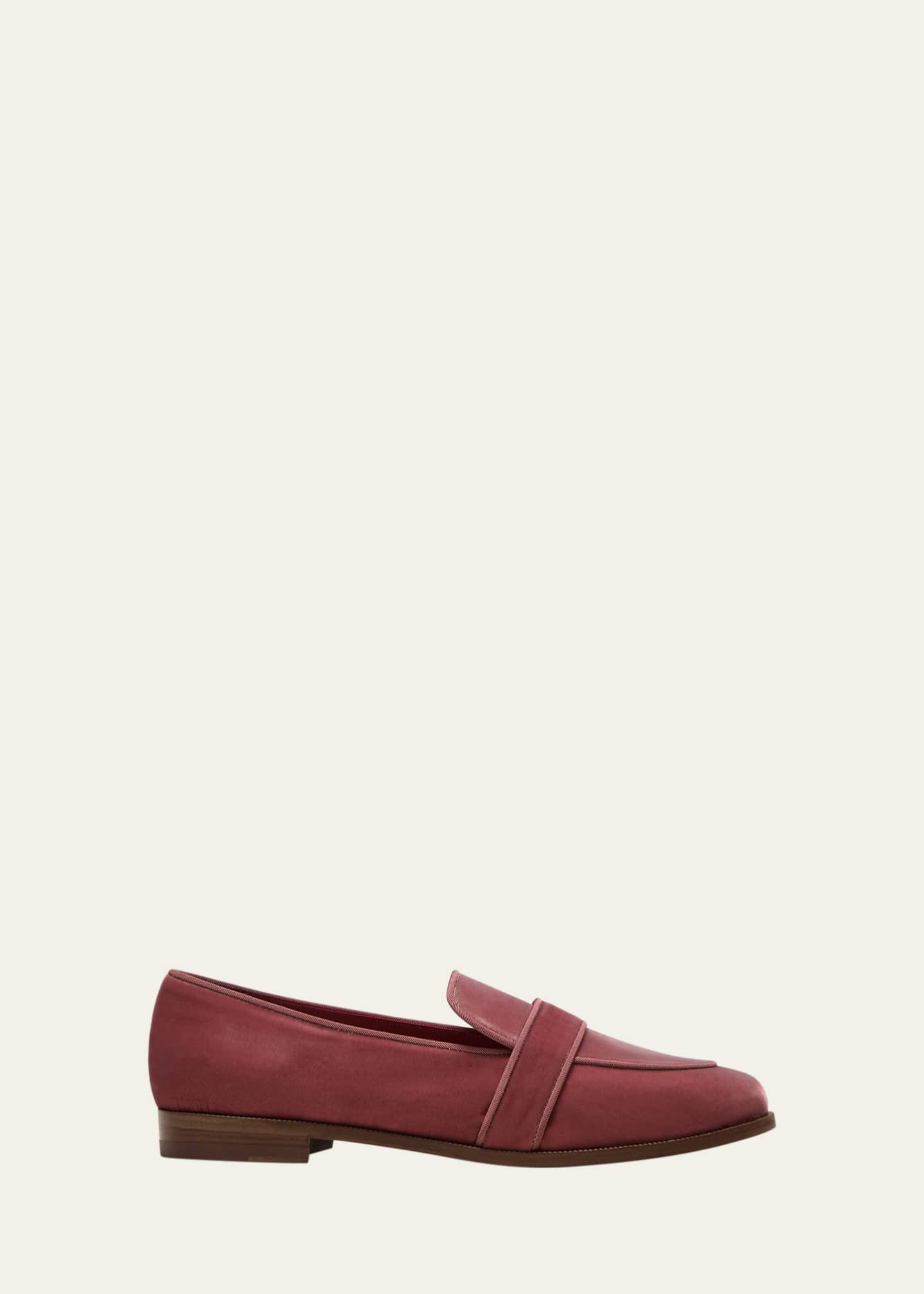 Aquazzura Martin Cotton Slip On Loafers