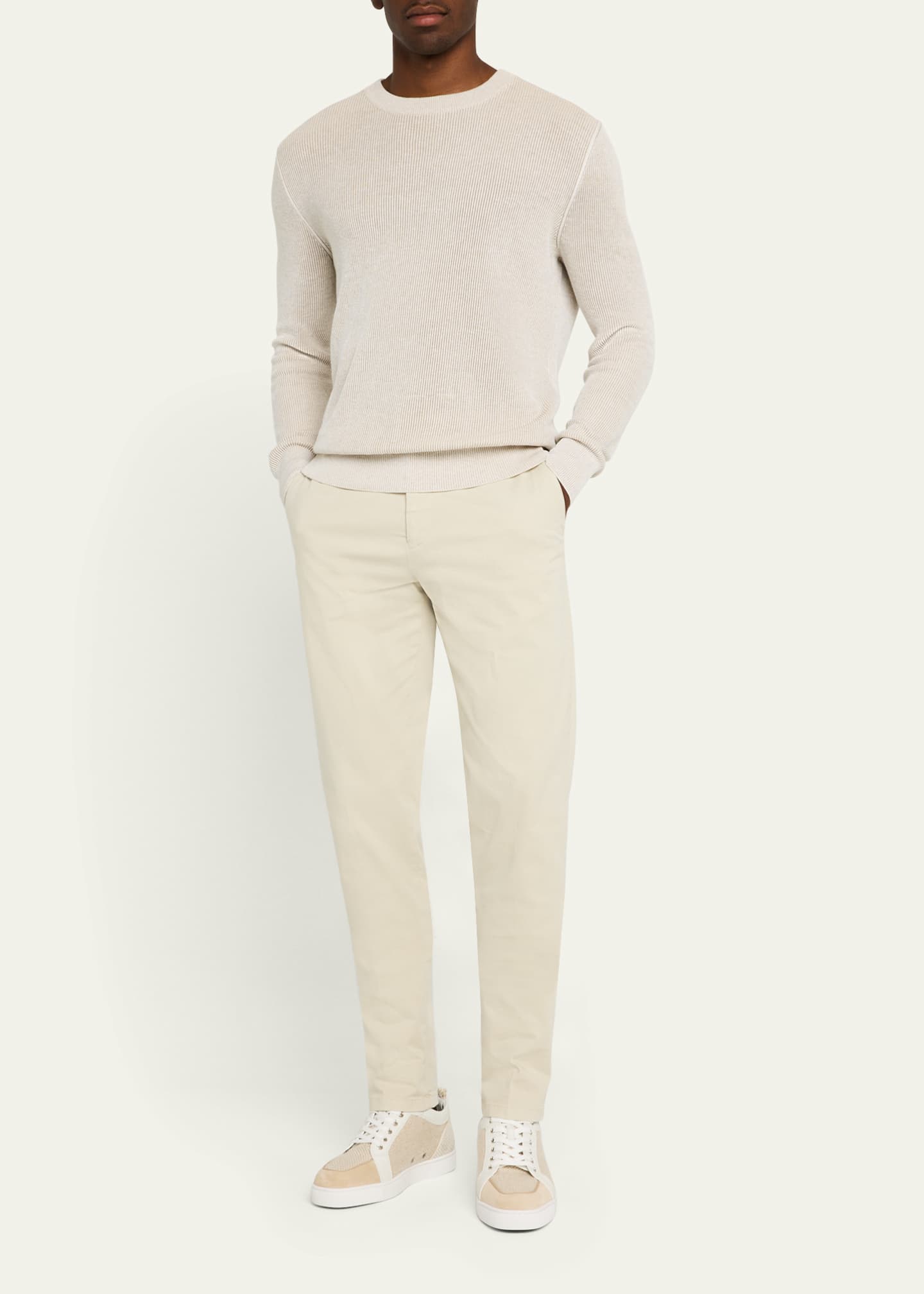 Marco Pescarolo Men's Supima Cotton Dress Pants Image 2 of 5