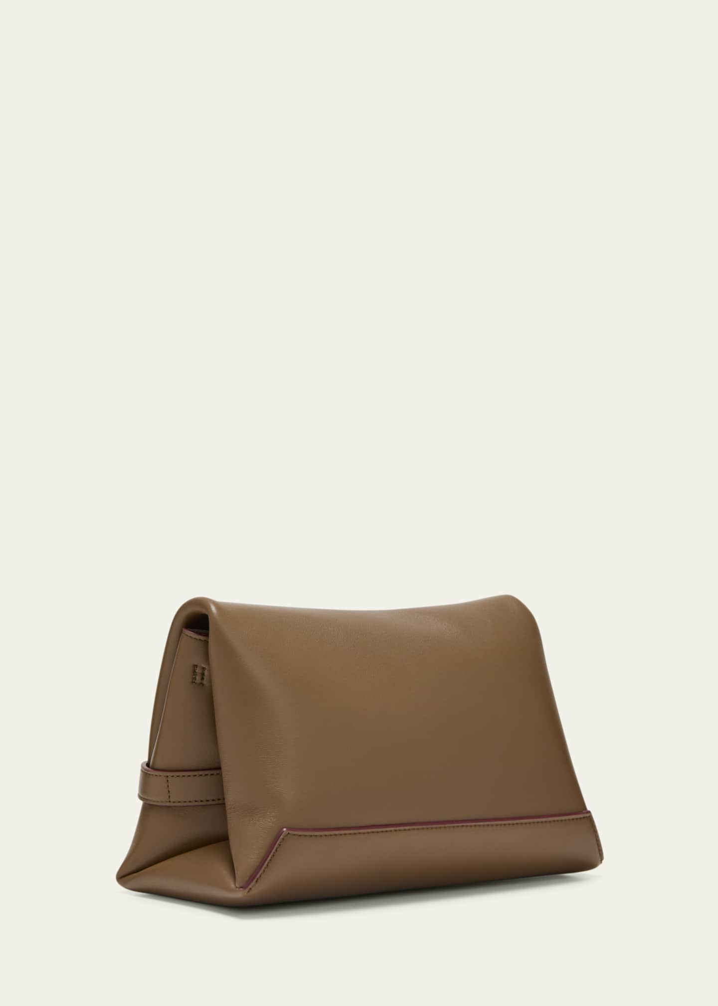 Chain Pouch With Strap In Taupe Grained Calf – Victoria Beckham US