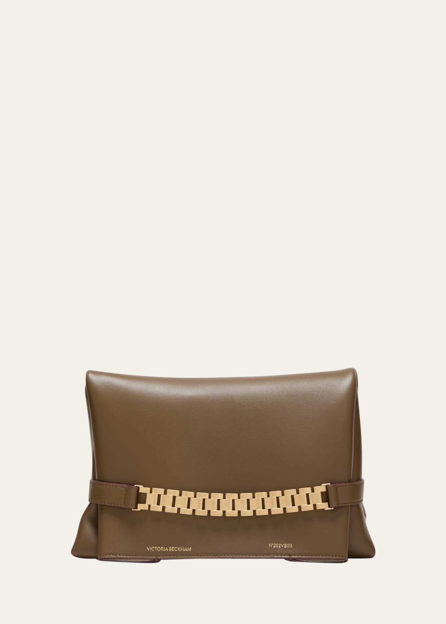 Pouch leather clutch bag