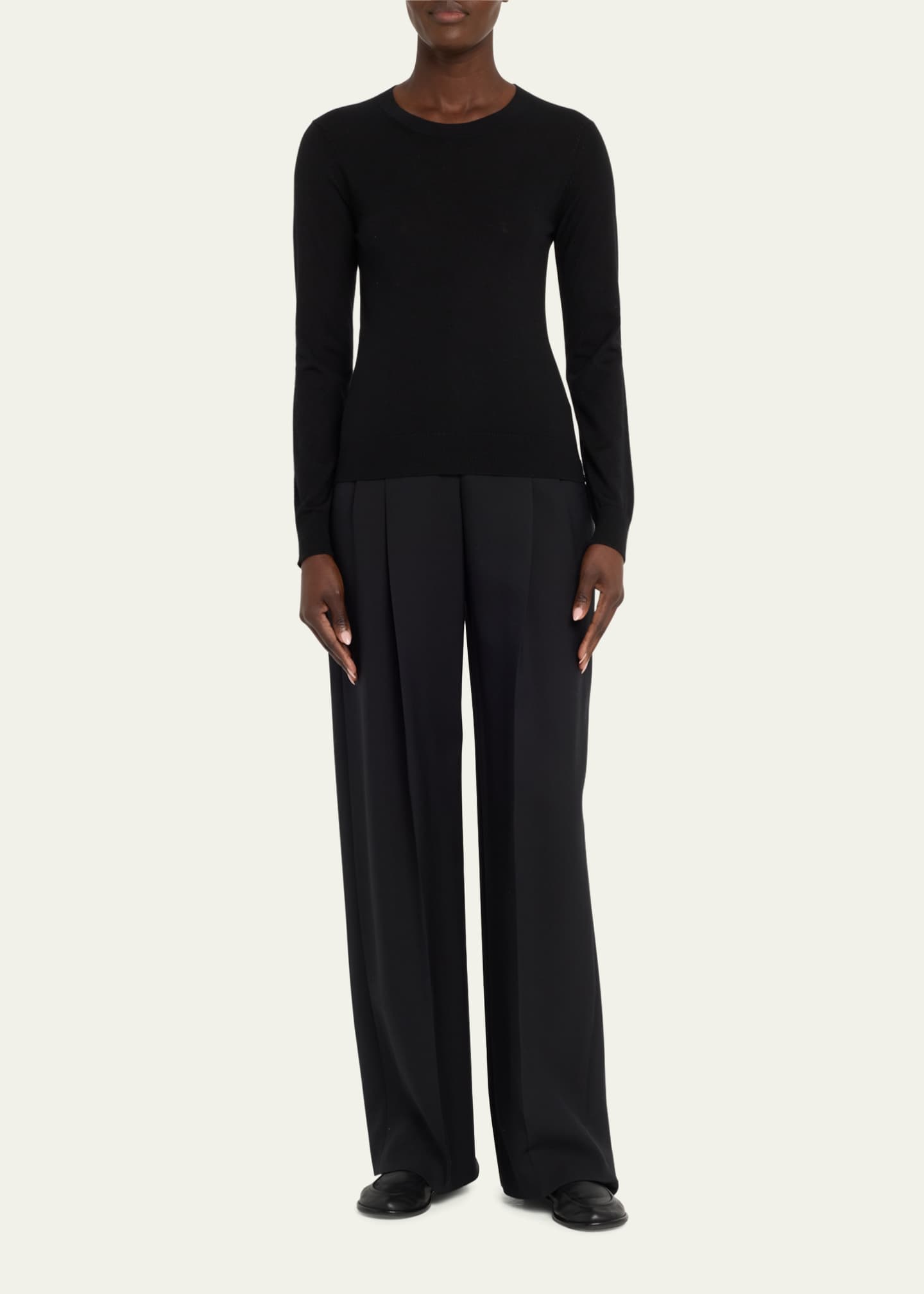 Loro Piana Long-Sleeve Cashmere Sweater Image 2 of 5