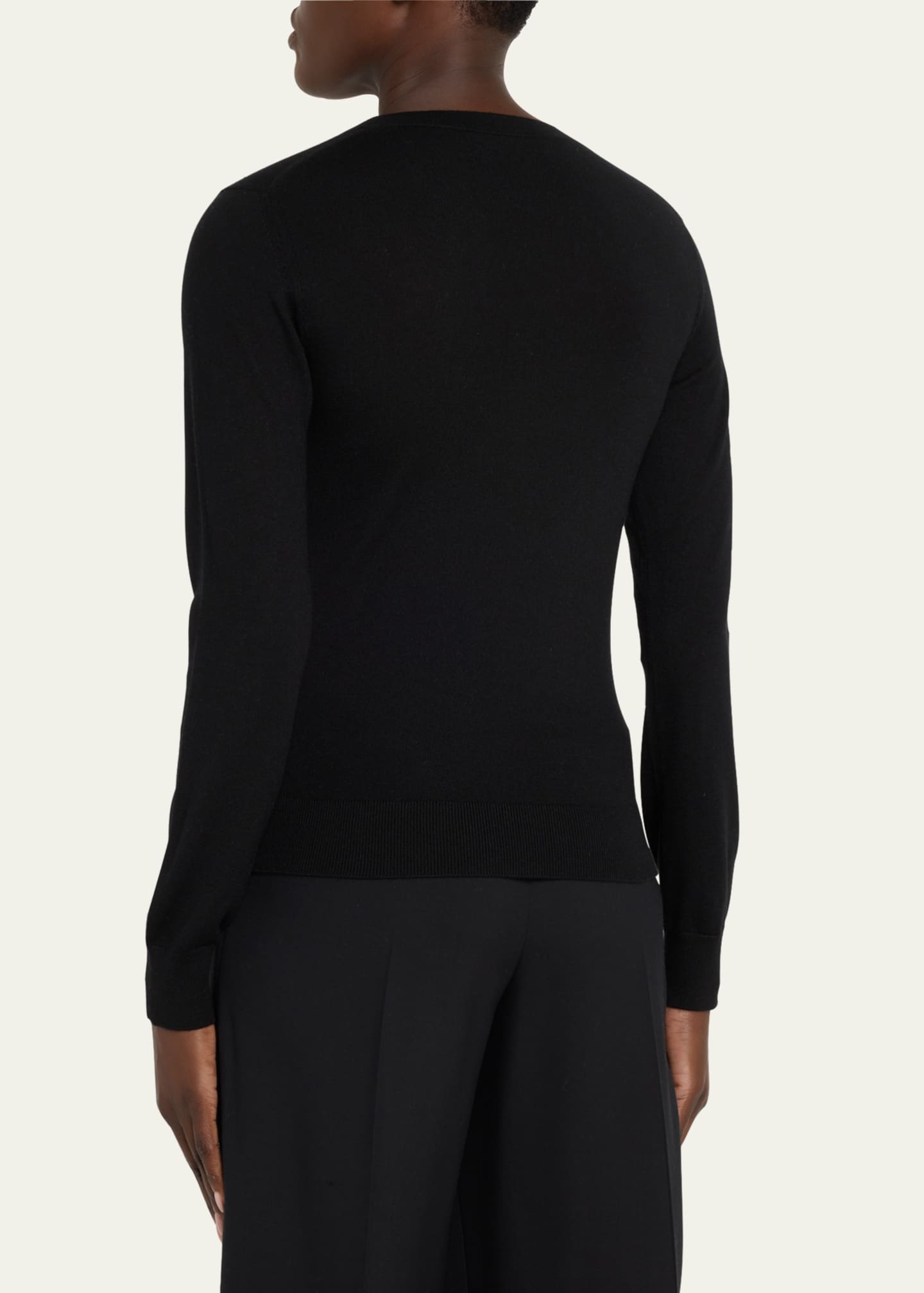 Loro Piana Long-Sleeve Cashmere Sweater Image 3 of 5