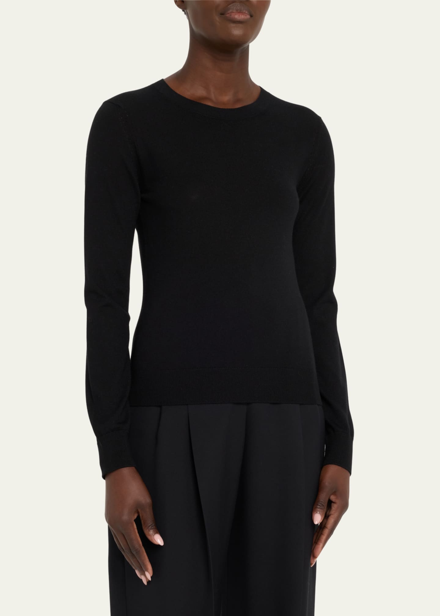 Loro Piana Long-Sleeve Cashmere Sweater Image 4 of 5