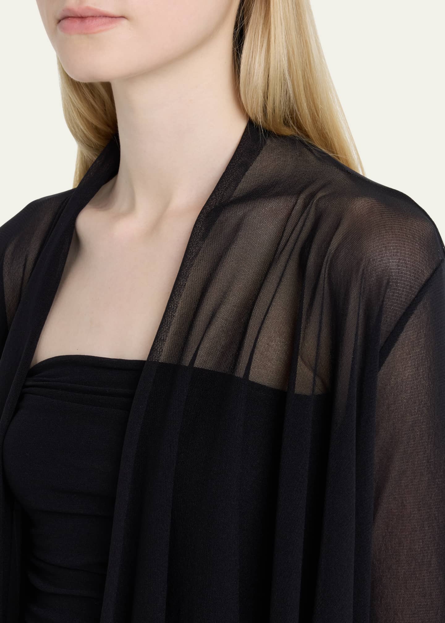 Fuzzi Open-Front Tulle Handkerchief Cardigan Image 5 of 5