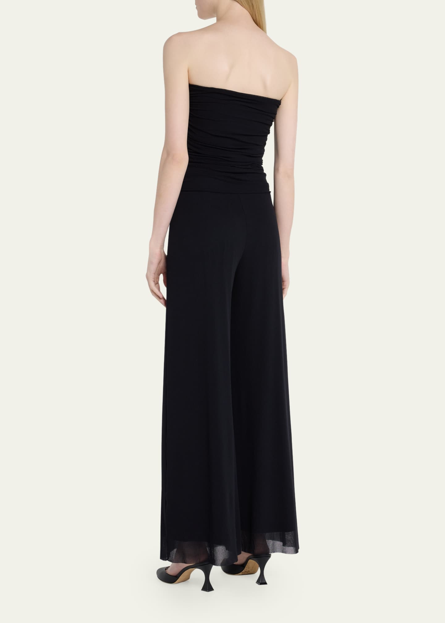 Fuzzi strapless clearance jumpsuit
