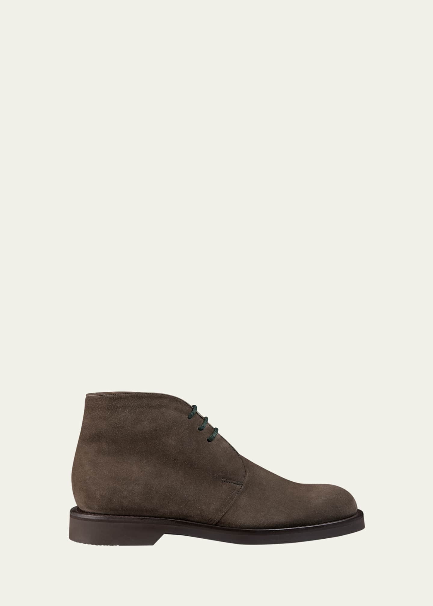 John Lobb Men s Dixter Suede Lace Up Chukka Boots Bergdorf Goodman