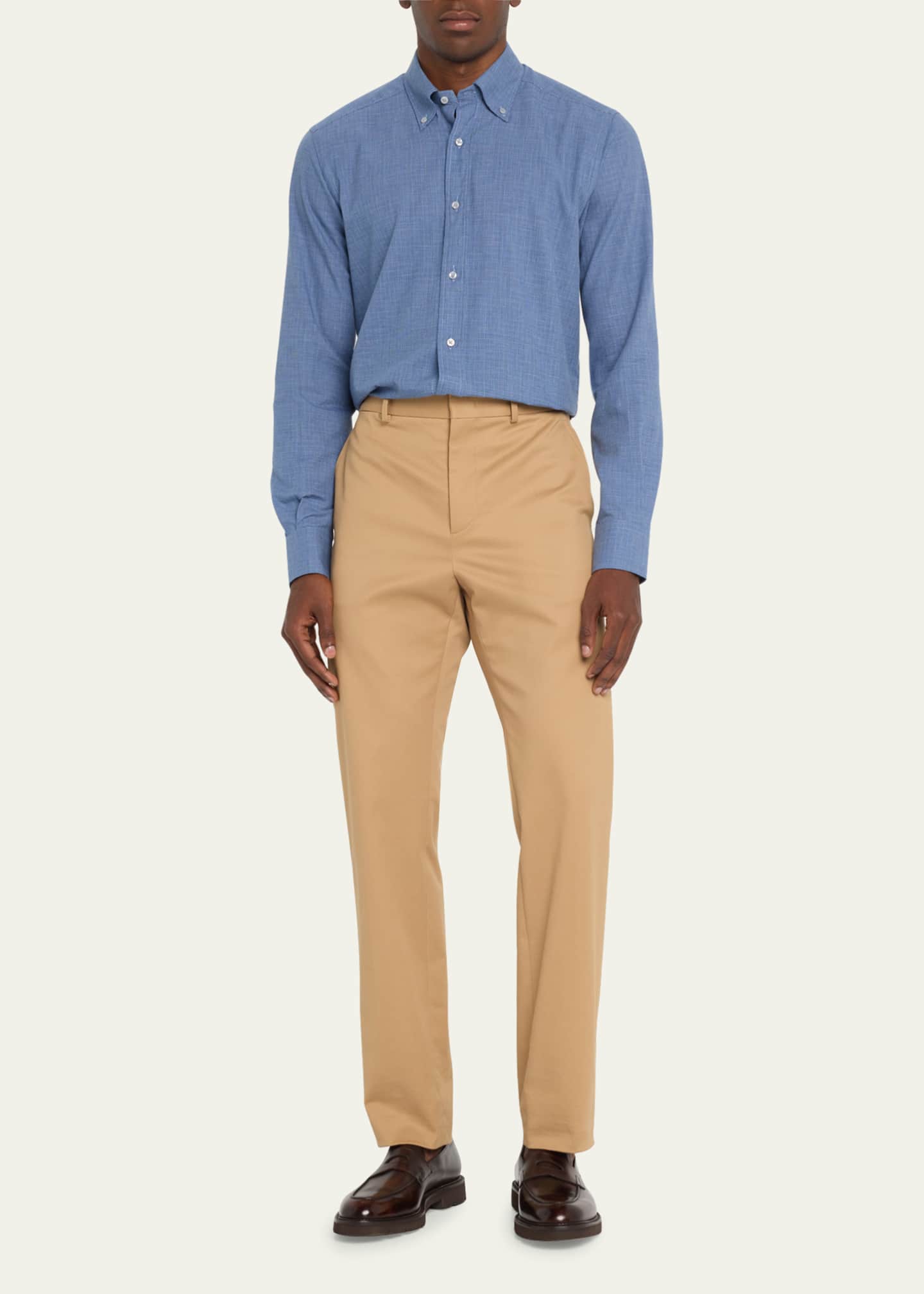 John Lobb Men's Lopez Apron-Toe Leather Penny Loafers Image 3 of 5
