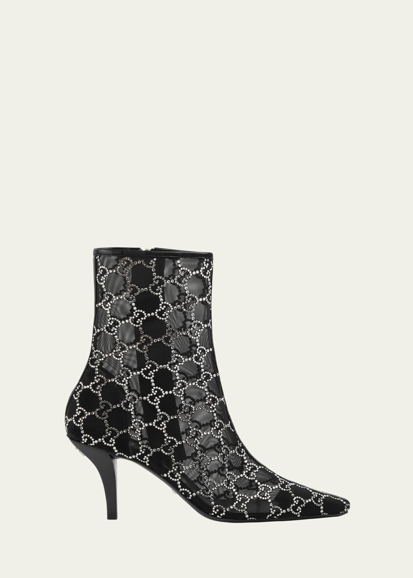 Crystal clearance ankle booties