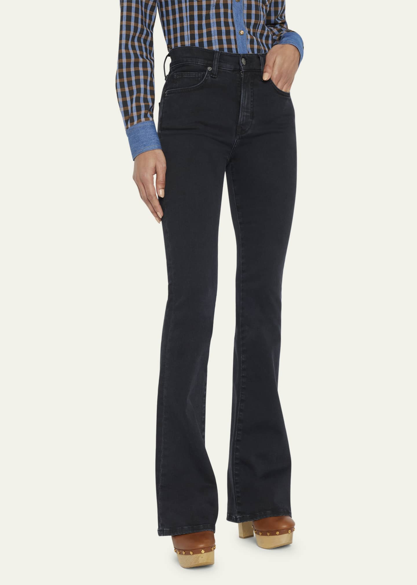 Veronica Beard Beverly High-Rise Skinny Flare Jeans Image 4 of 5