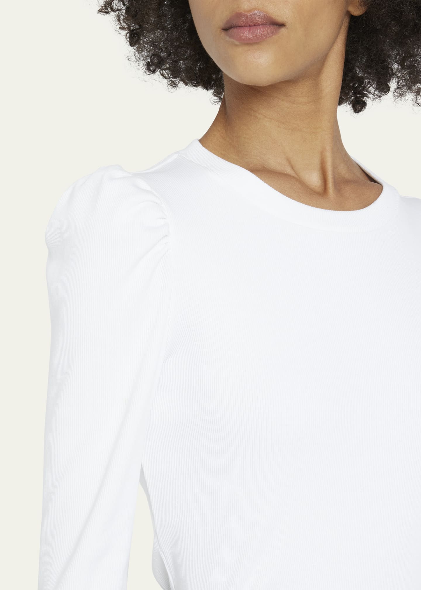 Veronica Beard Britney Puff-Sleeve Cotton Top Image 5 of 5