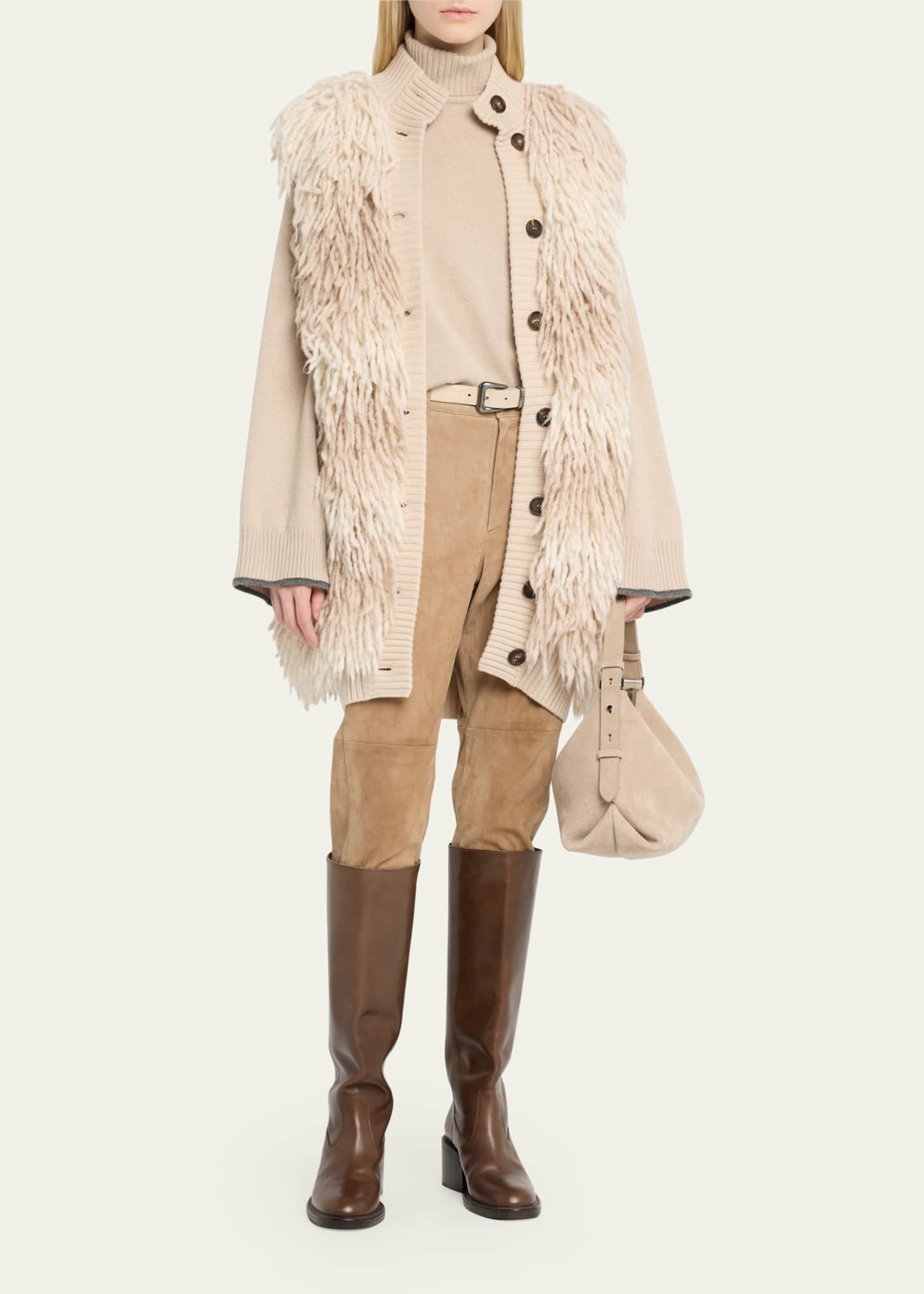 Brunello Cucinelli Alpaca Degrade Fringe Vest