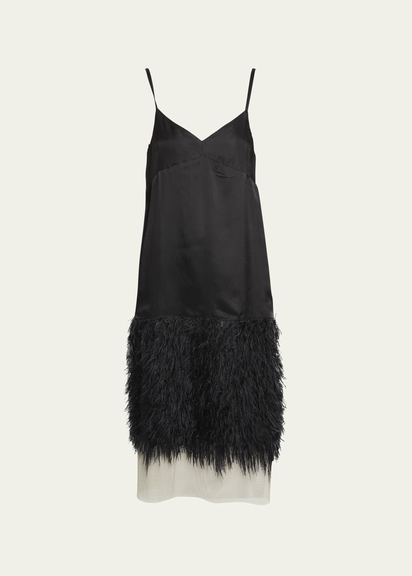 Dries van noten feather top dress