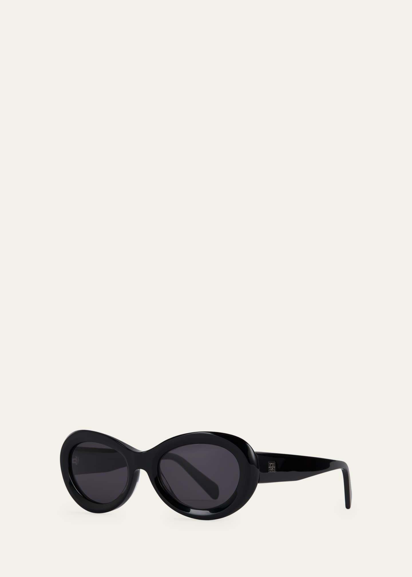 Toteme The Ovals Havana Acetate Oval Sunglasses Image 2 of 5