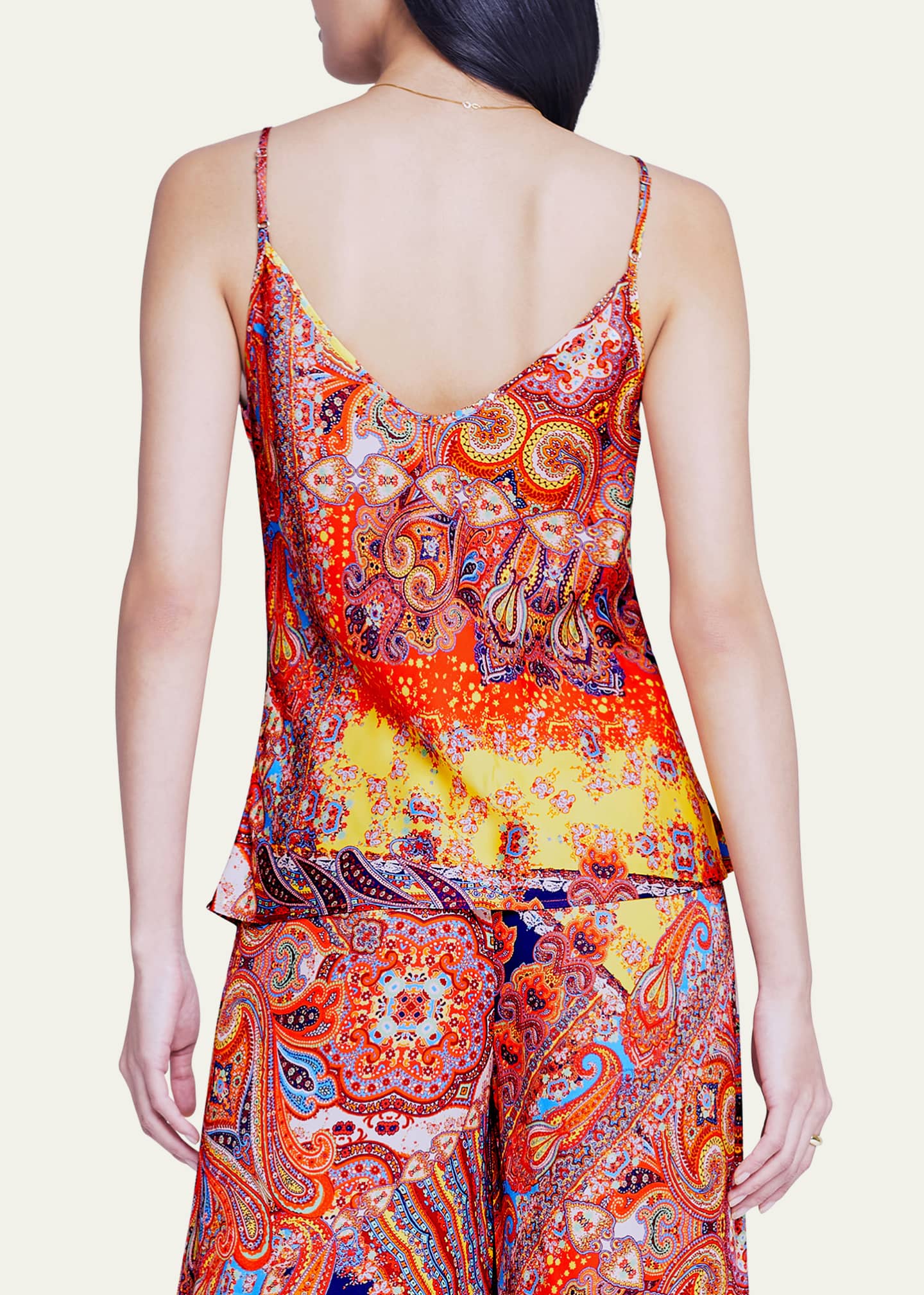 L'Agence Lexi V-Neck Paisley Camisole - Bergdorf Goodman