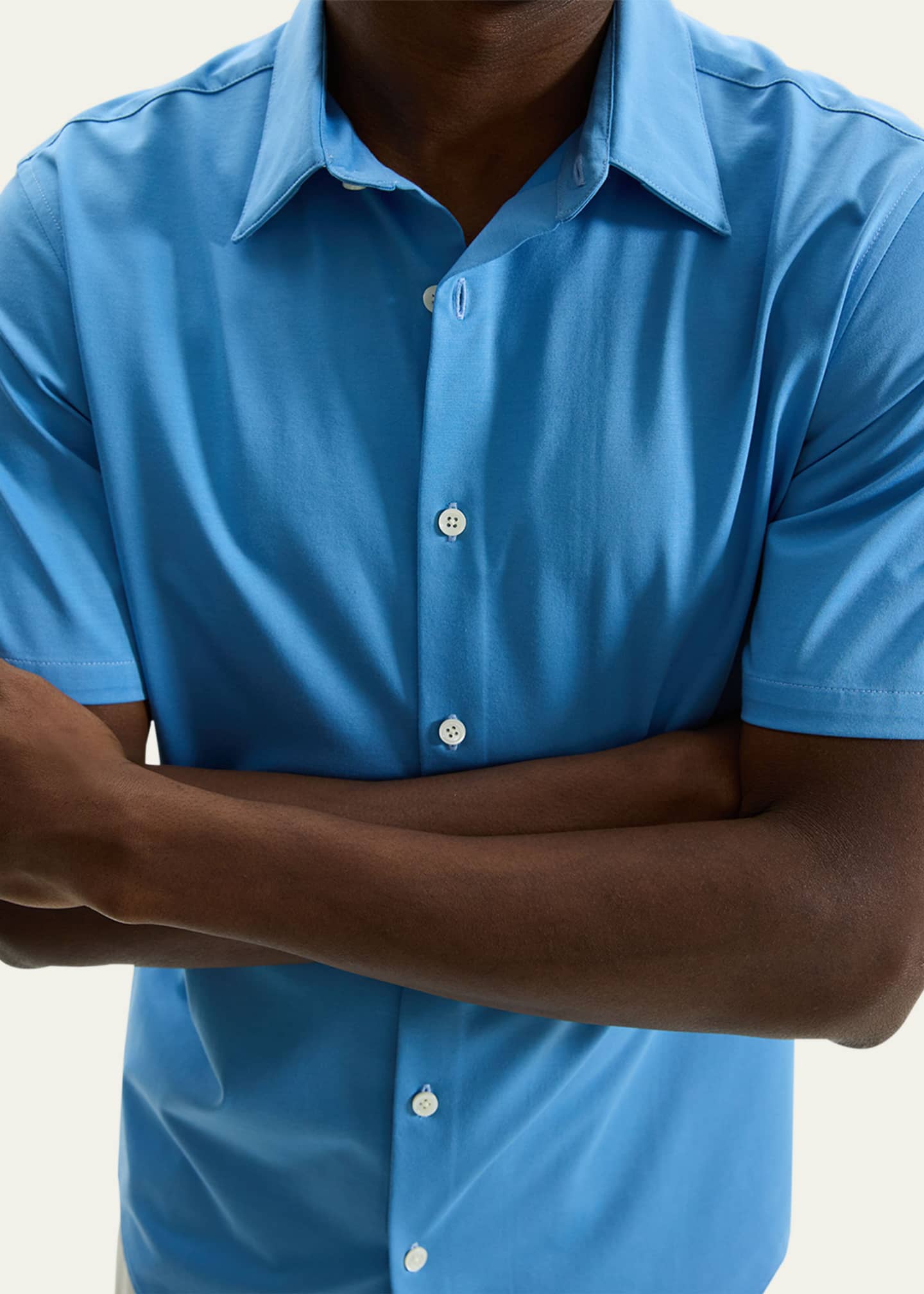 【Theory】Structure Knit Irving S TSLV Theory Men's Structured Knit Irving Short Sleeve Shirt